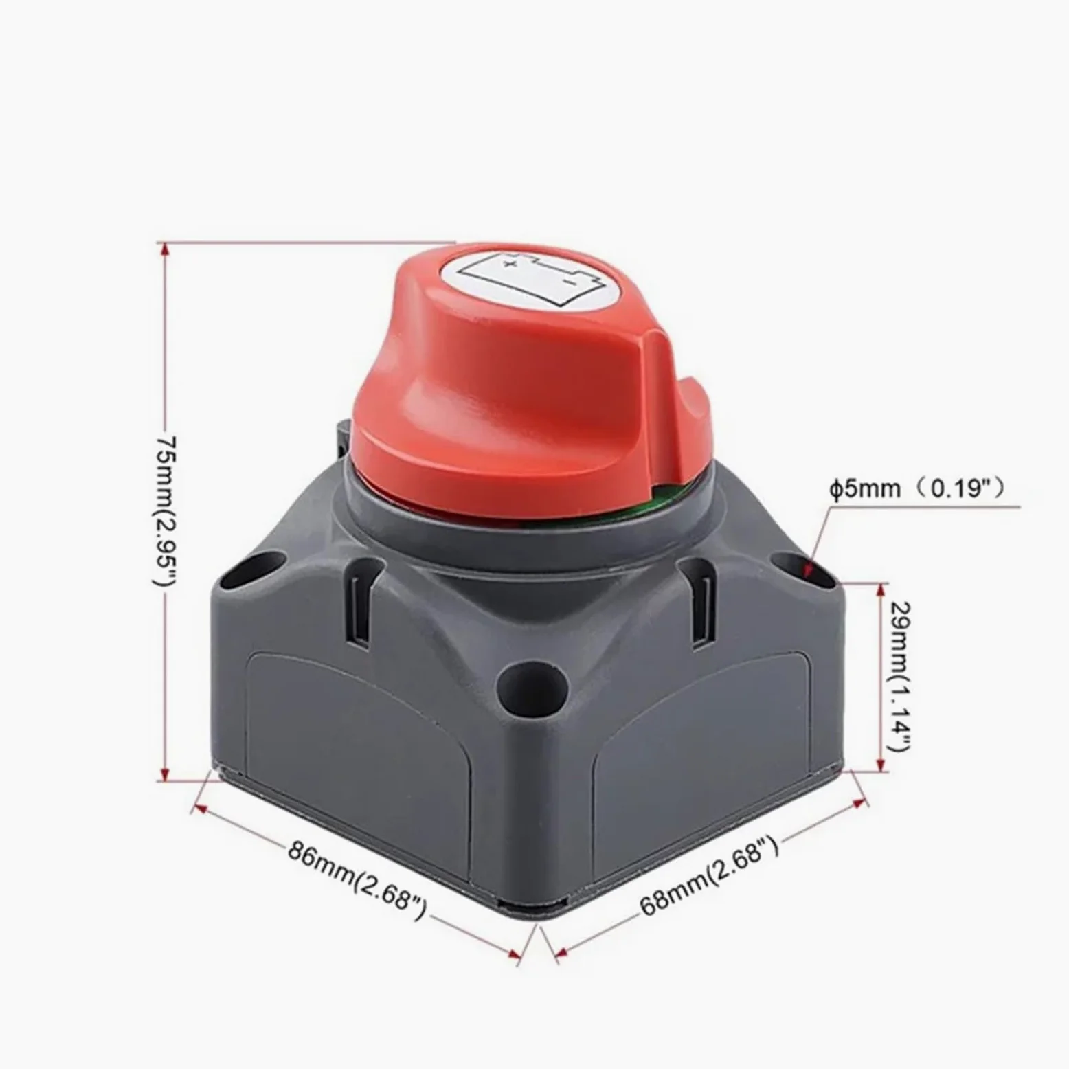 12V-60V 100A-300A Interruptor selector de batería Dual for automóvil Desconectar vehículo Marino RV 1-2-Pun