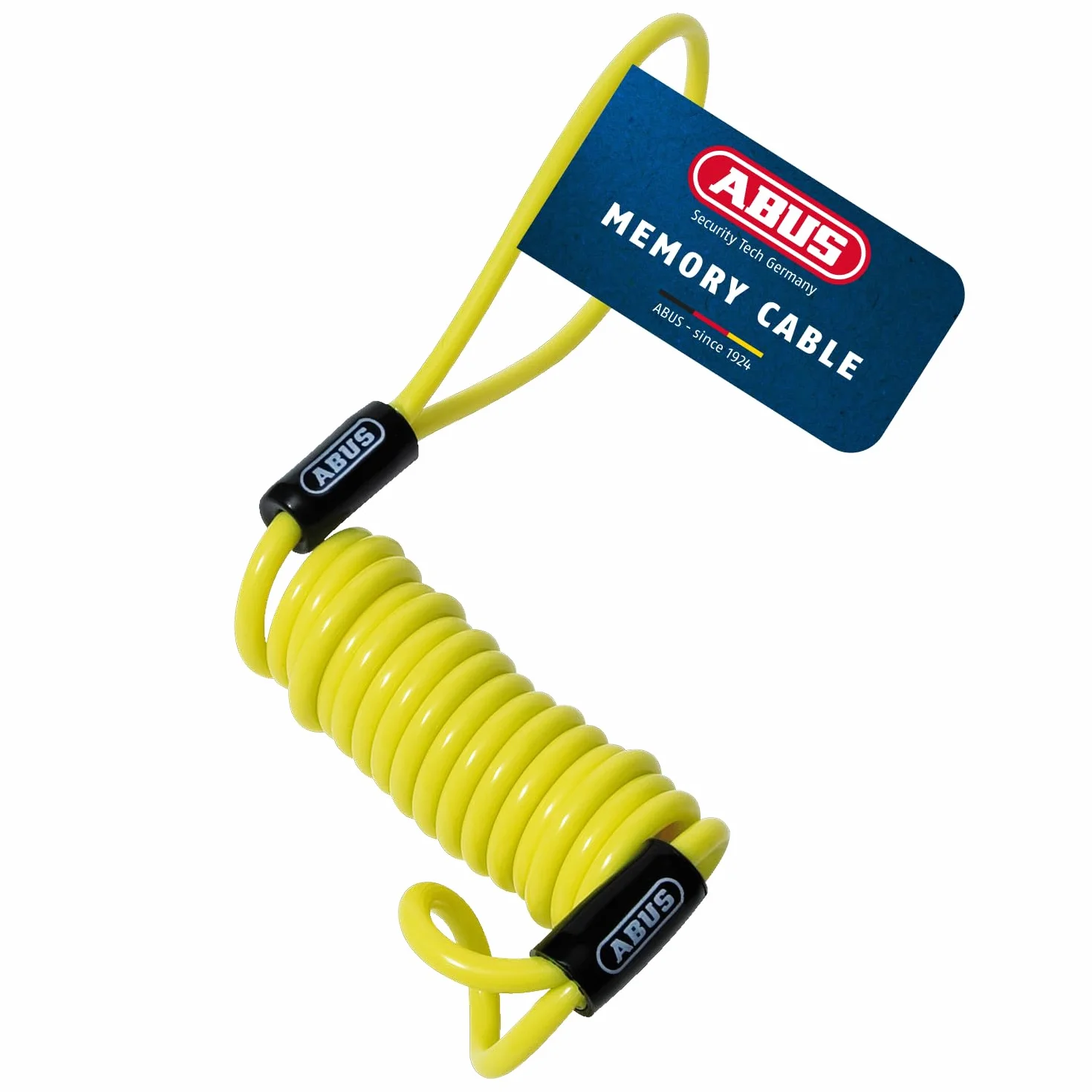 ABUS Memory Cable - cable recordatorio para el recordatorio visual del bloqueo del disco de freno - para la seguridad de la moto, amarillo