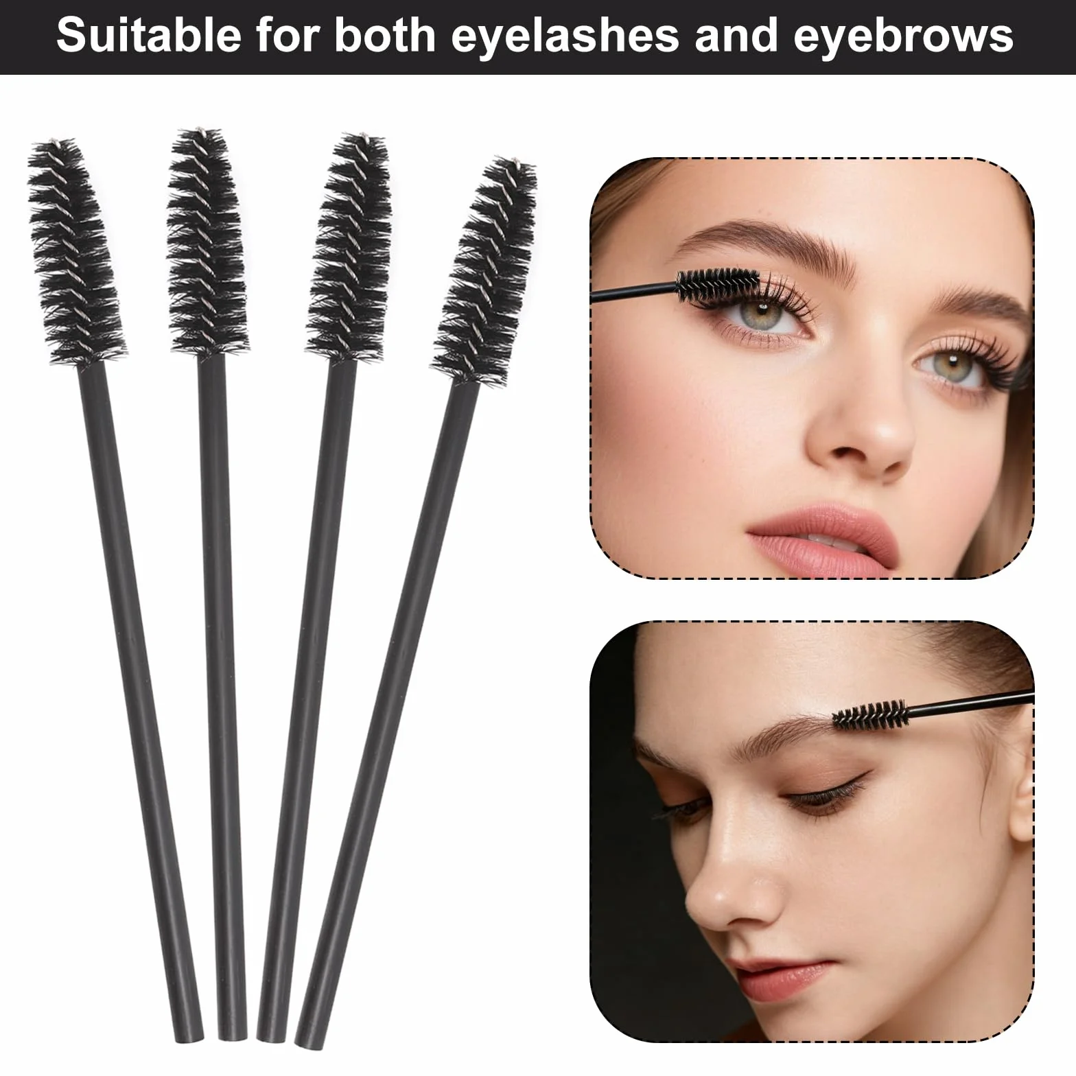 Cepillo Cejas 400 Piezas, Cepillo para Cejas y Pestañas Higiénico
