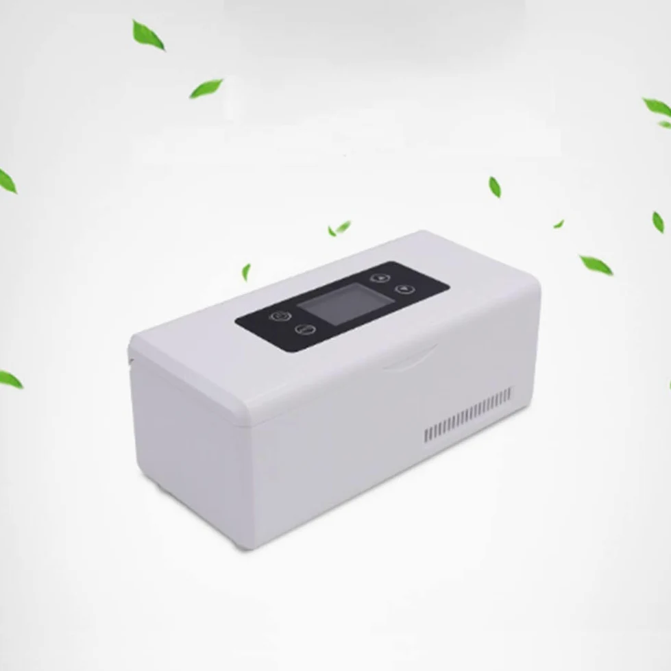 Mini Refrigerador De Insulina con BateríA, Caja De Enfriador PortáTil De Medicina De 2-8 ° C, Viaje, AutomóVil, InterferóN, Vacuna, Gotas Oculares Medicamentos Almacenamiento