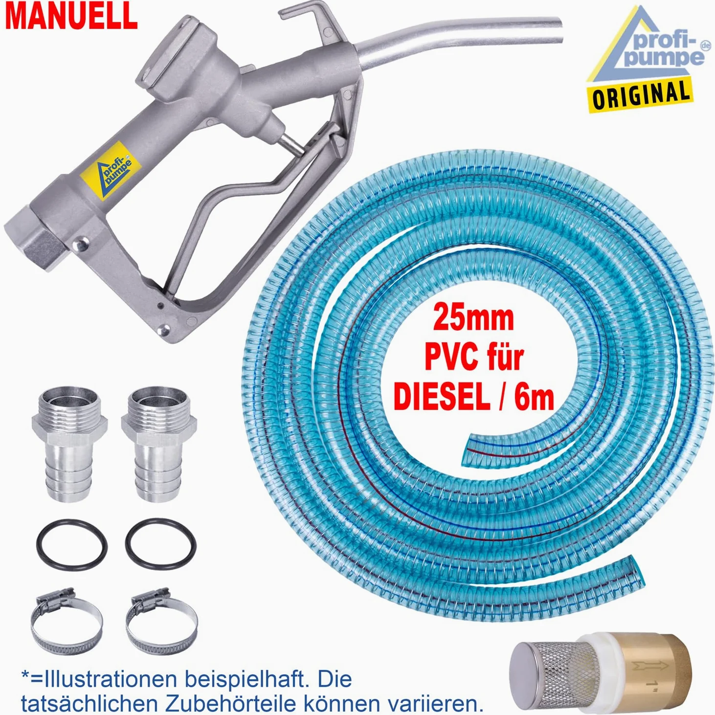 BOMBA DIESEL - BOMBA DE TRANSFERENCIA - BOMBA COMBUSTIBLE - BOMBA SUCCIÓN DIESEL "STAR 160-4" kit completo con manguera de 6m, pistola de aluminio y accesorios de calidad - BOMBA TRASVASE GASOIL 230V