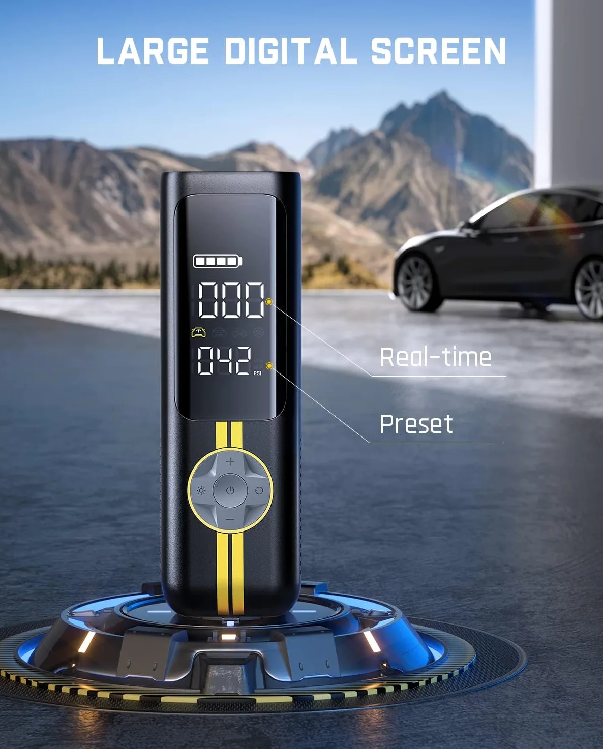 Fanttik X8 APEX EV Inflador de neumáticos Bomba de aire portátil, inflado 2 veces más rápido, compresor de aire inalámbrico de 150 PSI con batería potente, inflador de mano para coches eléctricos
