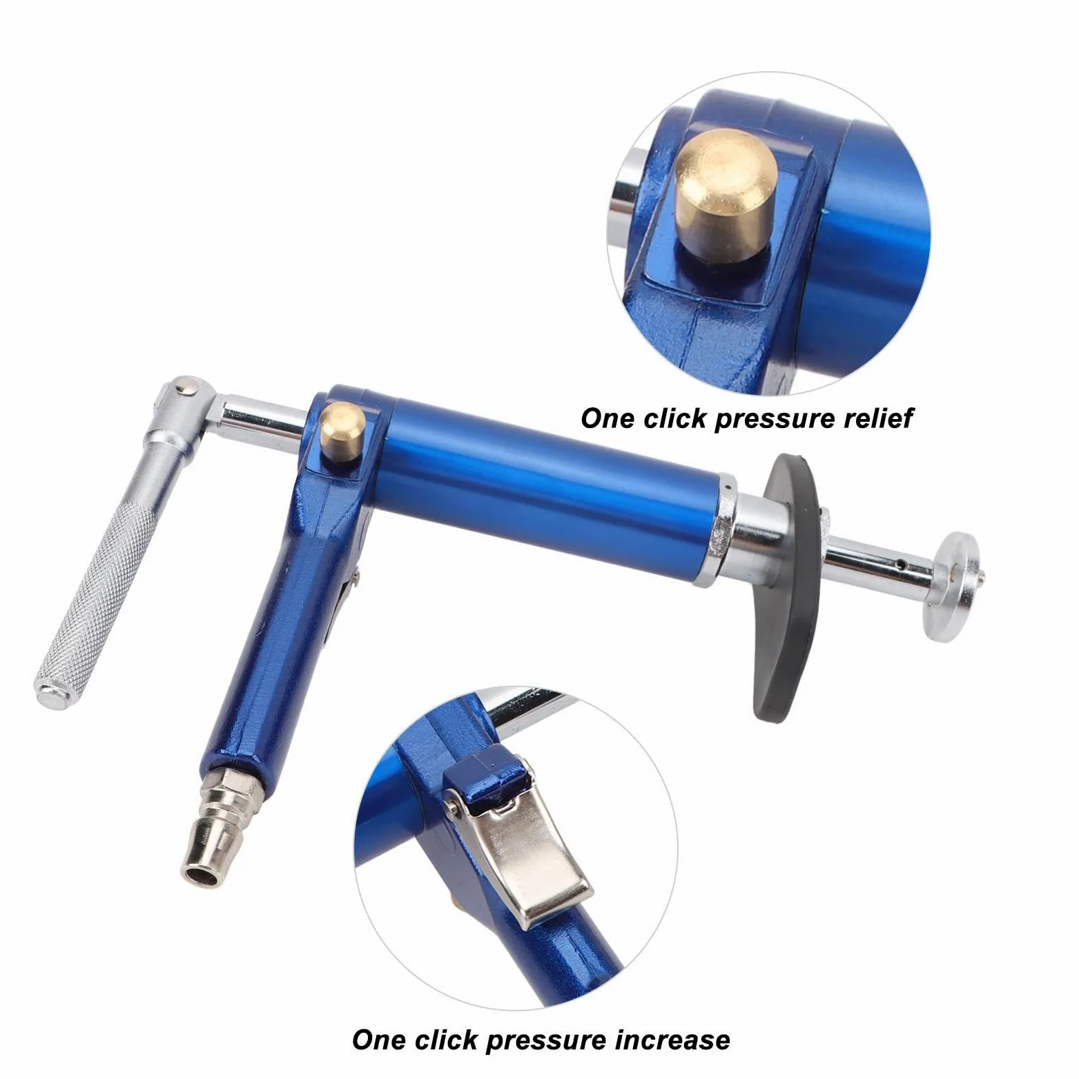 KIMISS Kit de Herramientas de Compresión de Pinza de Freno Neumática de 23 Piezas, Metal Resistente, Rebobinado Eficiente de Pistón de Disco para Reparación de Automóviles, Juego de