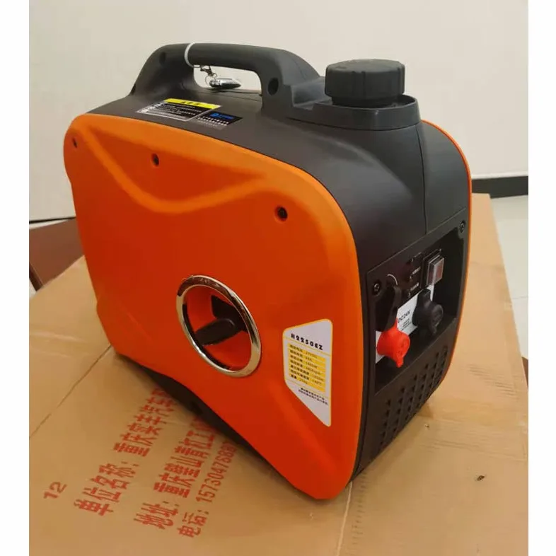 Aire acondicionado de estacionamiento de 24V, generador automático de gasolina, arranque remoto, vehículo de carga CC, silencioso, pequeño diésel Uso doméstico(Rot)