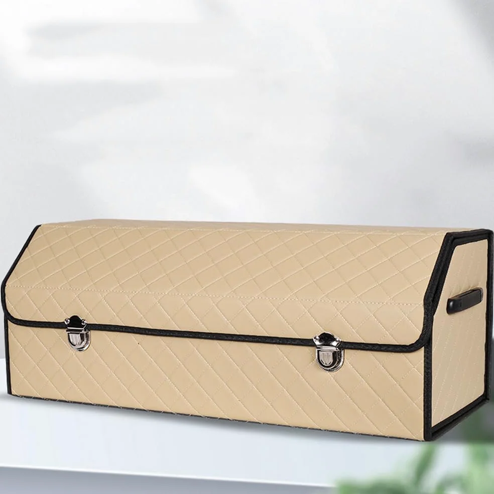 Organizador Maletero Coche para Opel Insignia B Grand Sport Sedan 2017-2022, Bolsa de Almacenamiento Plegable Organizador Accesorios Almacenamiento organización,A-Beige-75 * 32 * 30cm