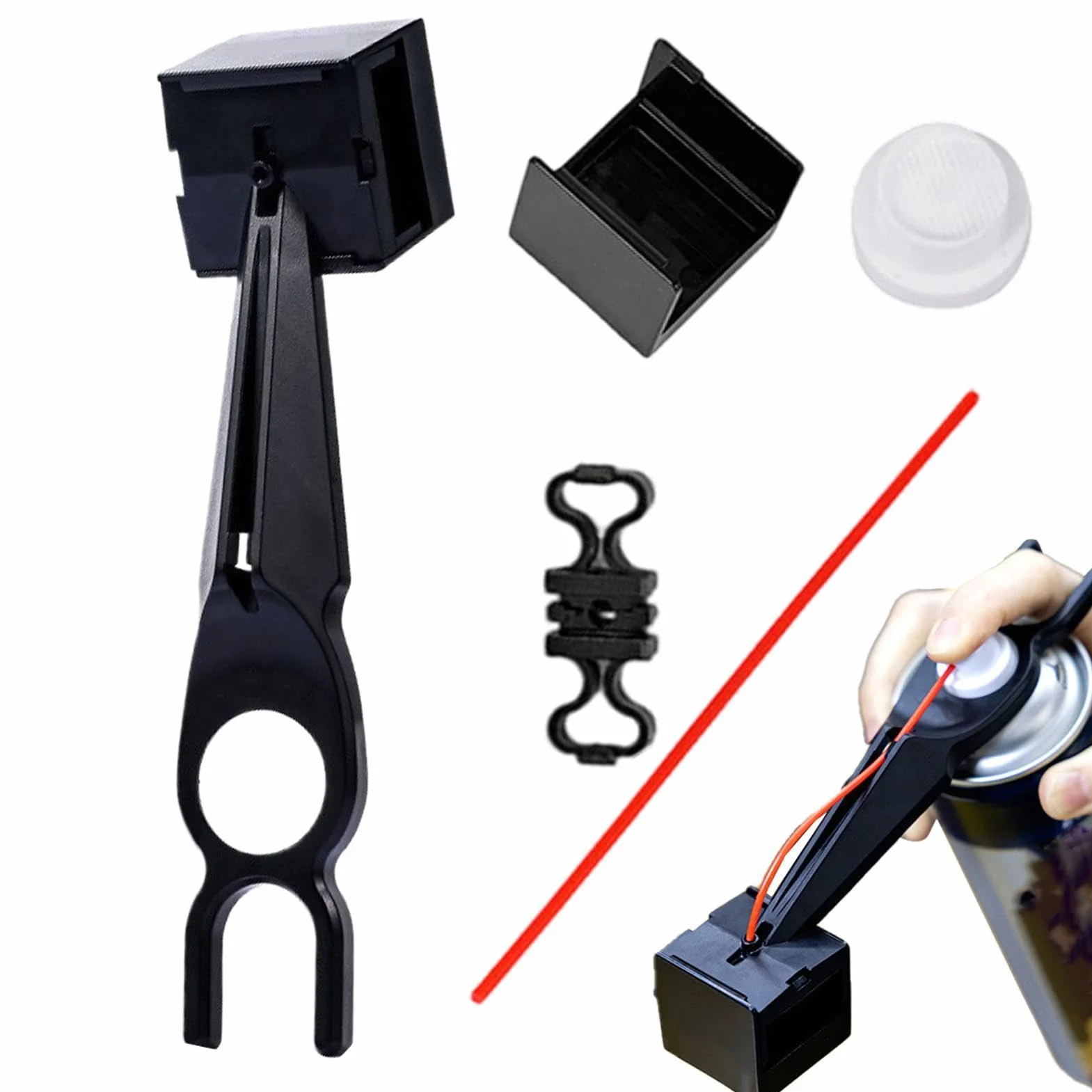 Engrasador de cadena para moto – Aplicador lubricante | Limpiador antisalpicaduras para cadena | Para bicicleta, ciclomotor, dos ruedas – Lubricación sin suciedad – Material policarbonato 18.5