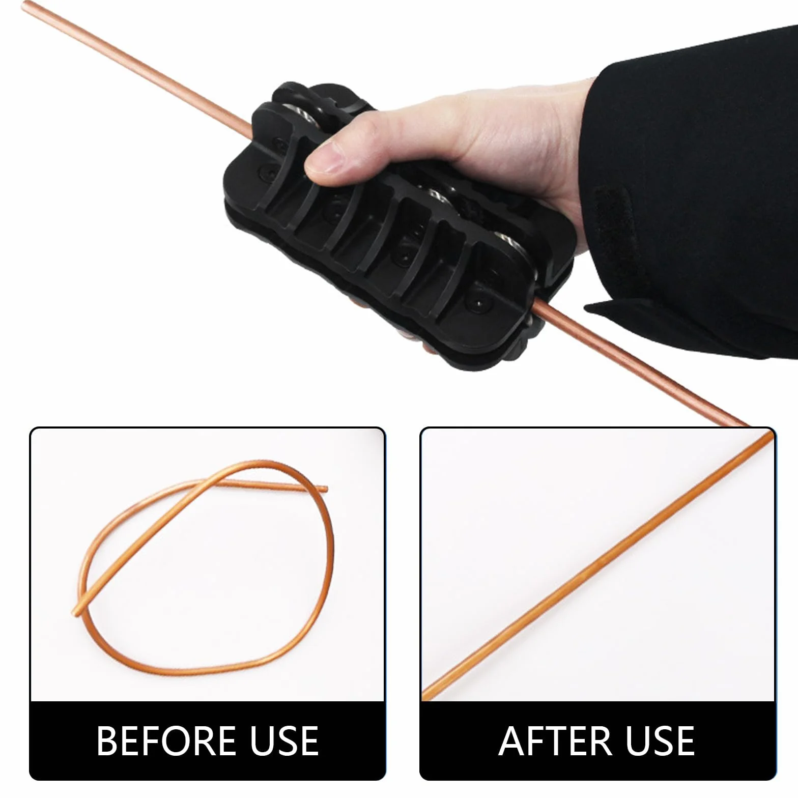 Enderezador De Tubos, Herramienta para Doblar Conductos De Freno Enderezador Manual De Tubos Mangueras Enrolladas para Tubos De Acero Aluminio Y Cobre Conductos De Freno