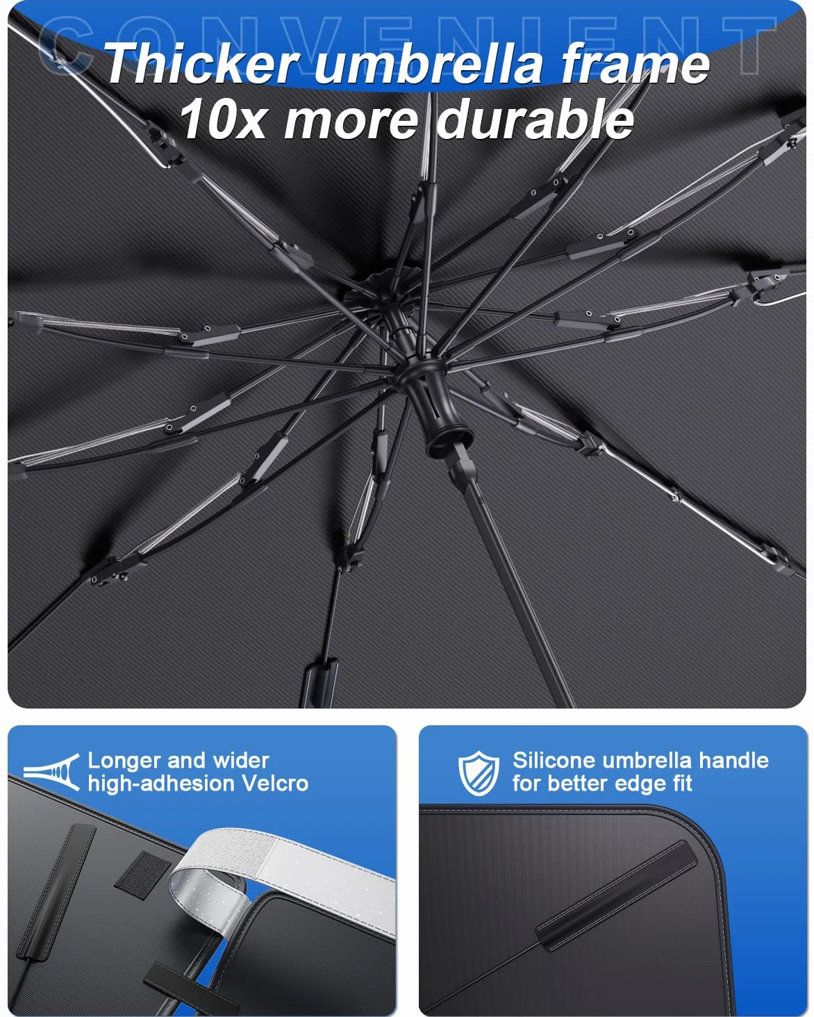 SHAOHAO Conpatible con R*enault Rafale 2024 2025 Parasol Coche Delantero Protector Solar Parasol Paraguas Coche Resiste a los Rayos UV Plegable R*enault Rafale Accesorios