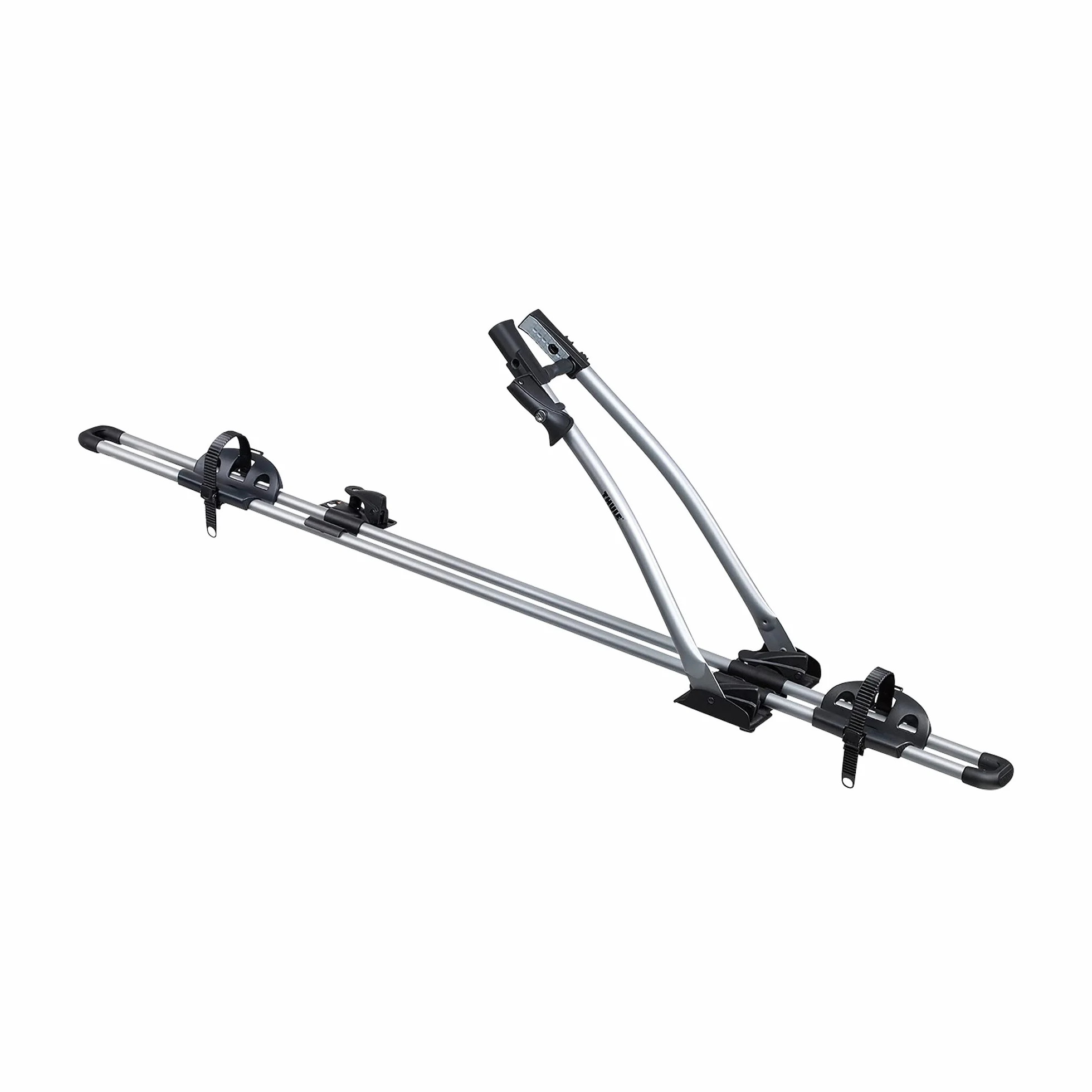 Thule FreeRide, Portabicicletas vertical, funcional y fácil de usar, que satisface las necesidades básicas, plata (TH532002)