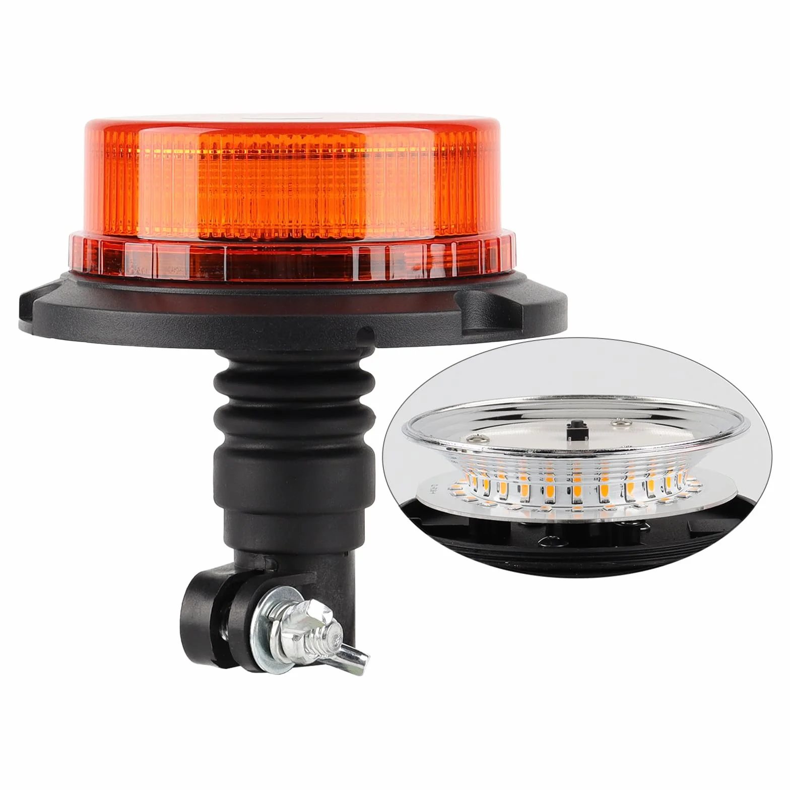 Luz Estroboscópica LED Ámbar 24 LED 3 Modos para Tractores Maquinaria Agrícola