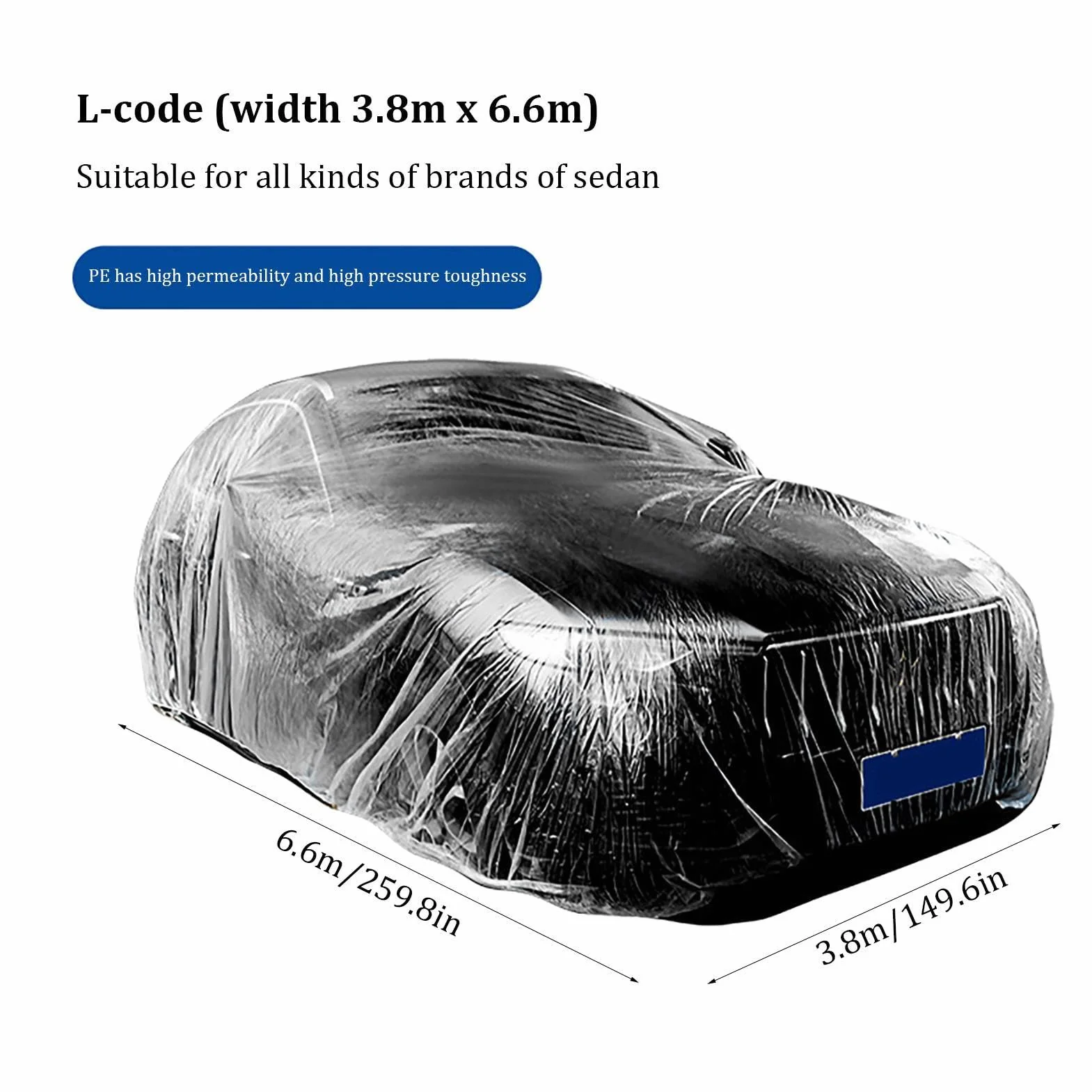 Clear Car Cover – Car Cover, Protective Coverr | Impermeable Film, Outdoor Vehicle Covers for Clears Shockproof Covers, Full Wind and Sun Protection