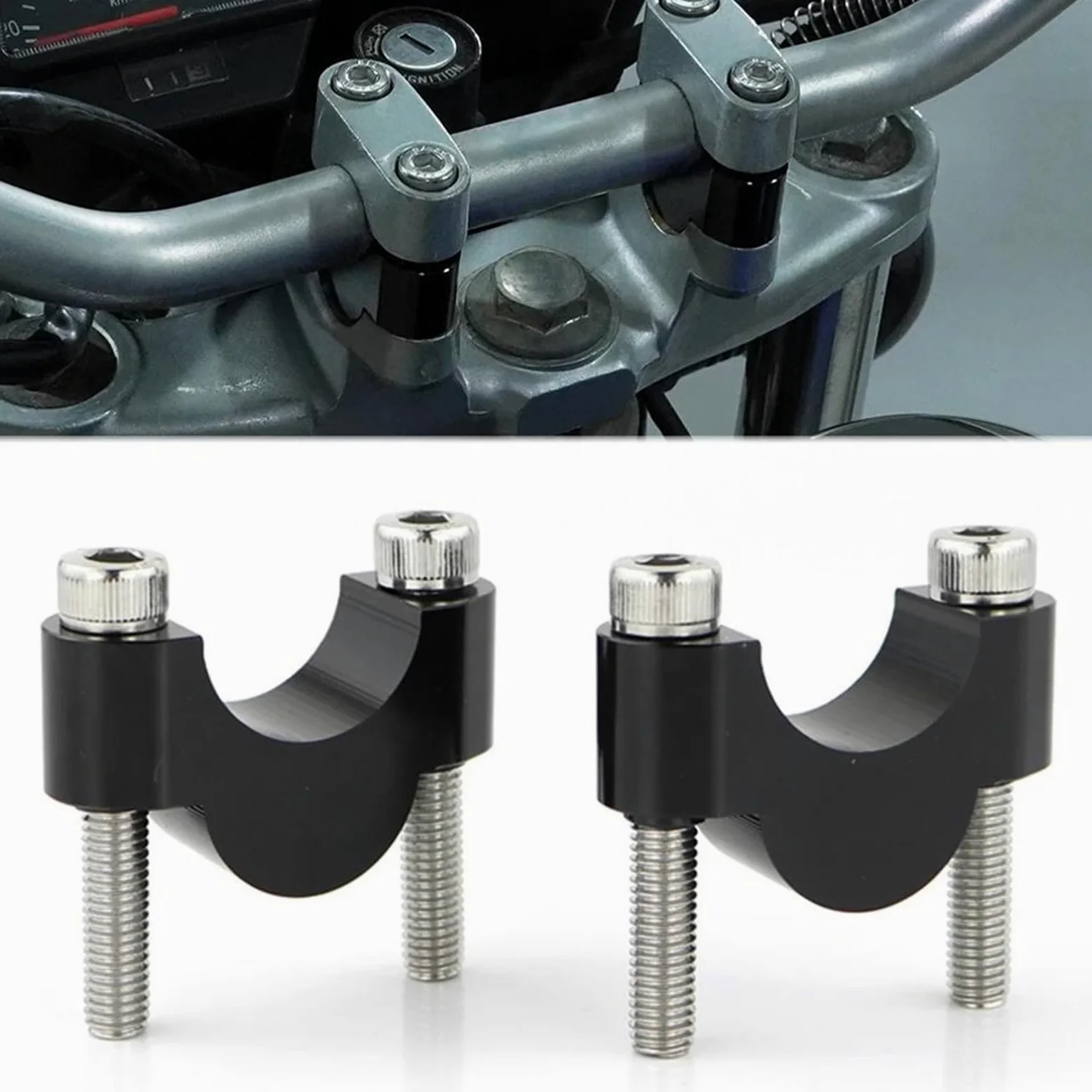 Soporte para Elevadores De Manillar De Motocicleta para Suzuki DRZ400, DRZ 400, DR-Z400E, DR-Z400S, DR-Z70, DR-Z110, DR-Z125, DR-Z250(Style 4)