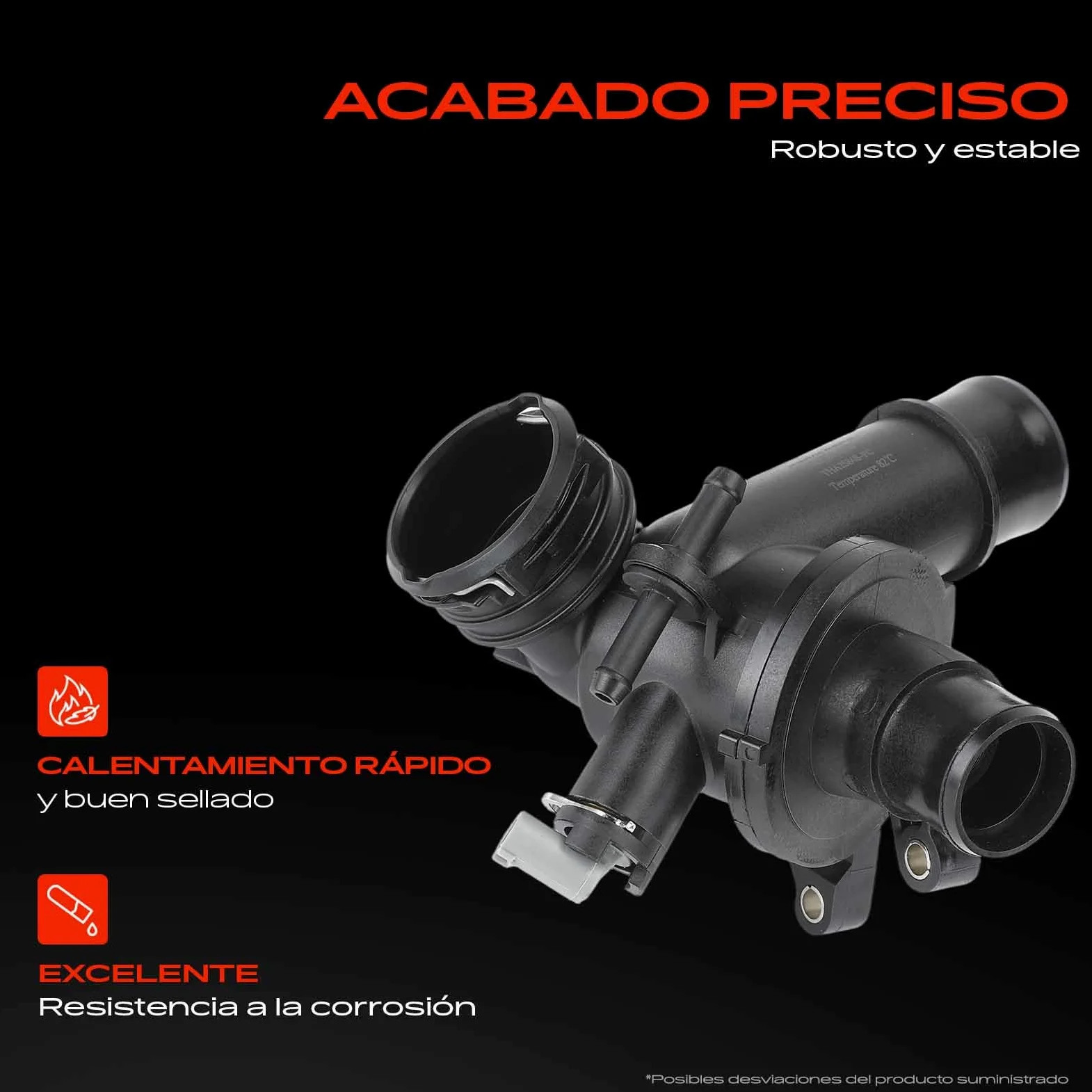 Frankberg Termostato de refrigerante 2 Polos diésel 6512001015 | Compatible con: CLS Shooting Brake X218, GLE W166, Caja Sprinter 3-T B906, Coupé Clase C C204, Sprinter 46-T Caja B906
