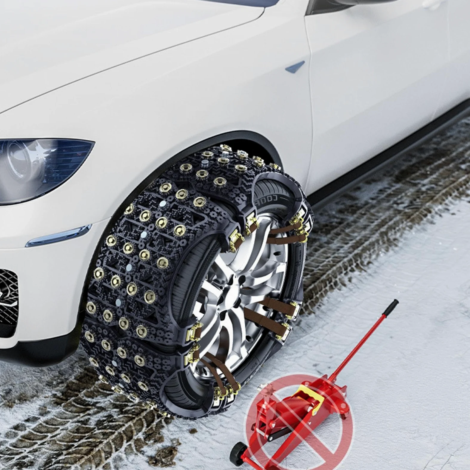Cadena antideslizante para neumáticos, 6 cadenas de nieve para coche | herramientas universales de cadena de nieve, cadenas de neumáticos de camión, cadenas flexibles para neumáticos de nieve, bar