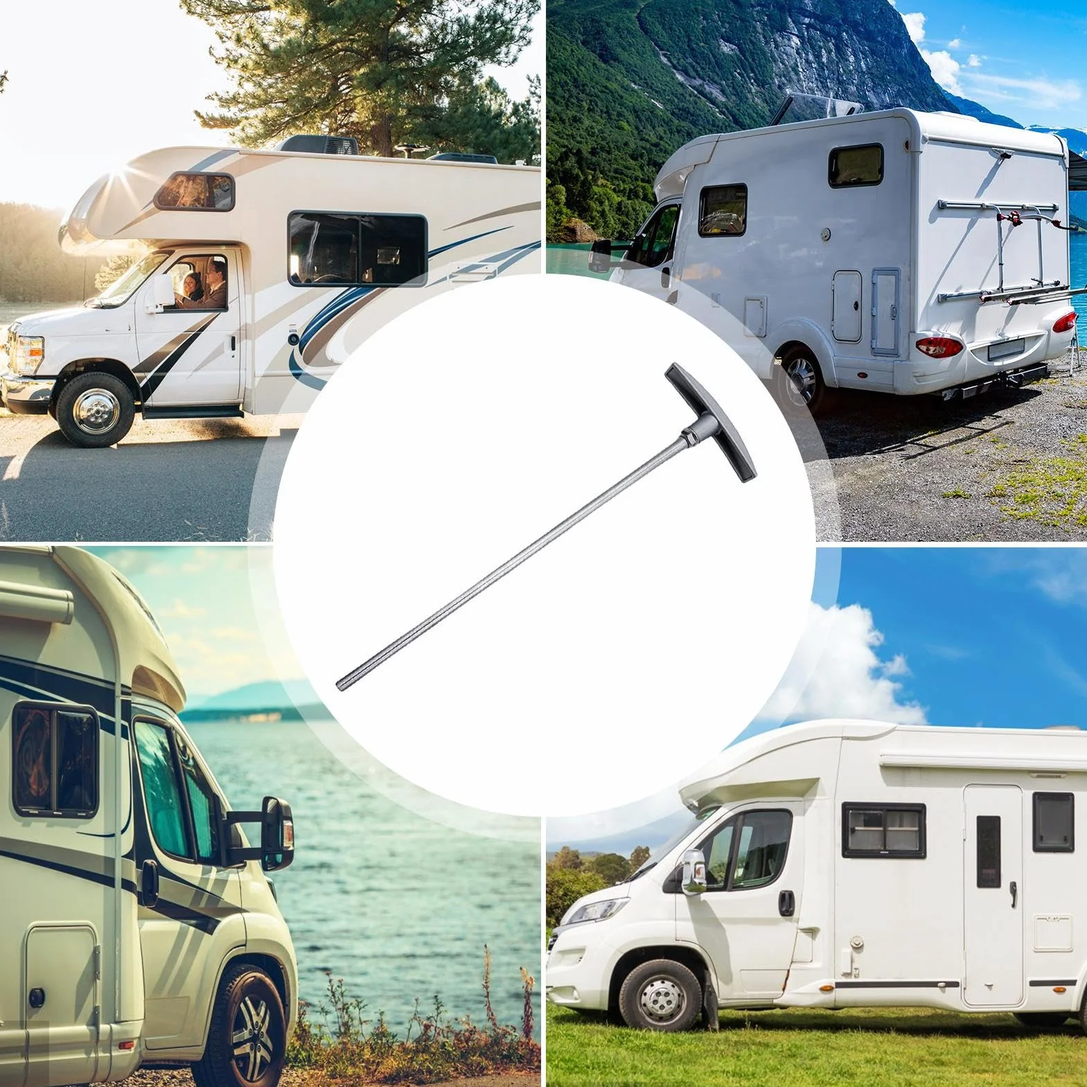 Varilla de extensión de válvula de alcantarillado para RV - Tubo de manija de tanque, varilla de reemplazo de válvula de desechos de 9 pulgadas para RV | Tubo de extensión conveniente para el