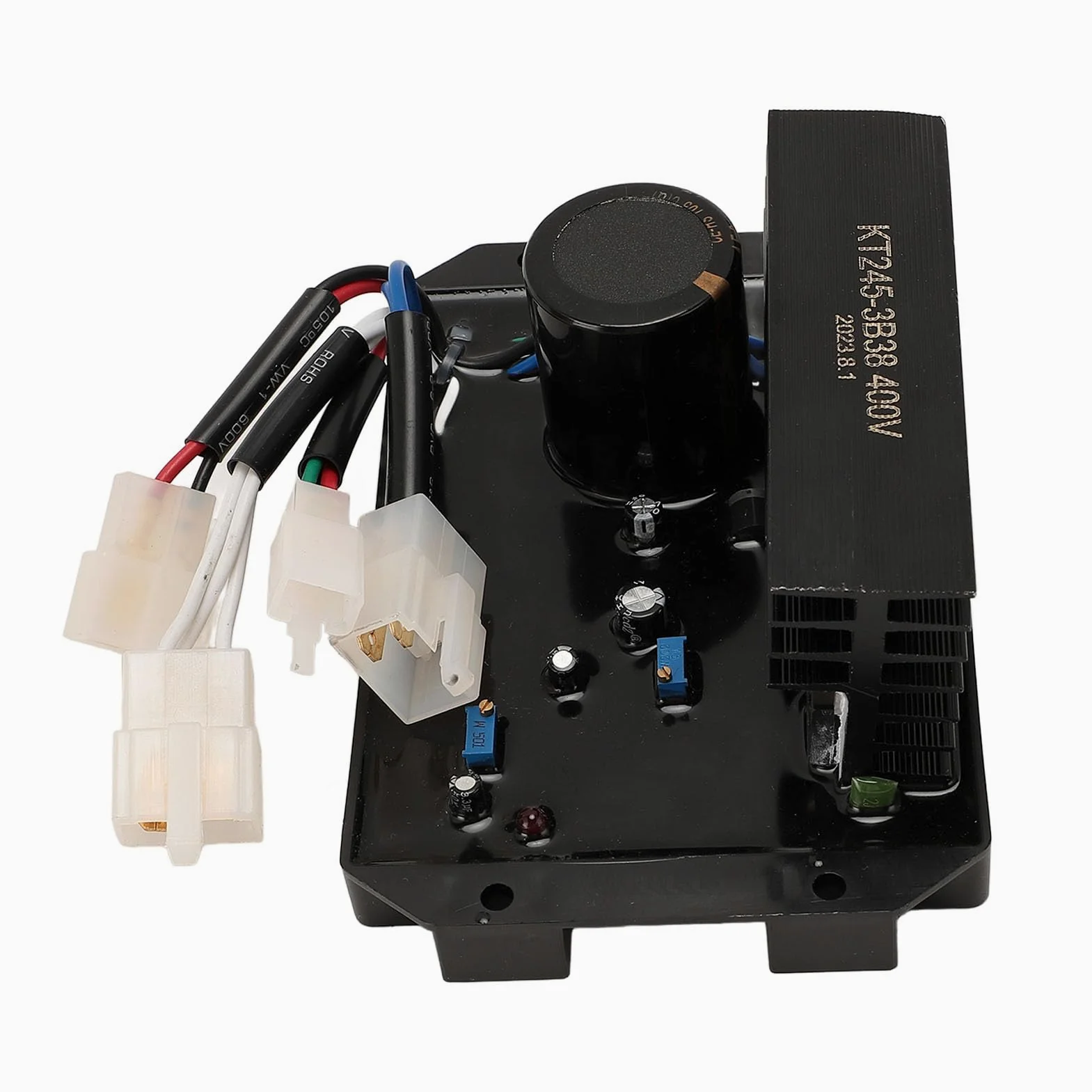 Regulador de Voltaje del Generador KT245 3B38 400V, Estabilizador de Voltaje Automático Lineal para Generador de Gasolina, con Fácil Instalación y Condensadores de Alta