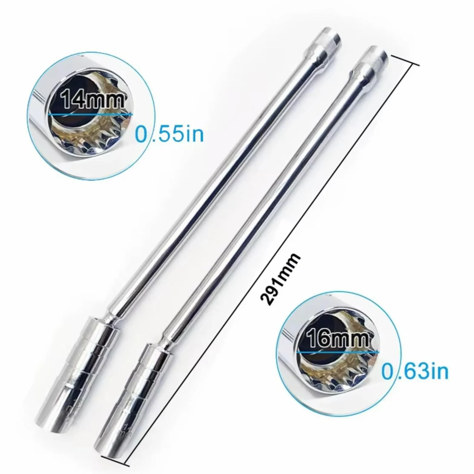 Llave Bujia Llave Giratoria 14mm 16mm Extensión Larga Reparación De Instalación Para Bujía Llave Magnética Herramienta De Extracción De Torsión(14mm)