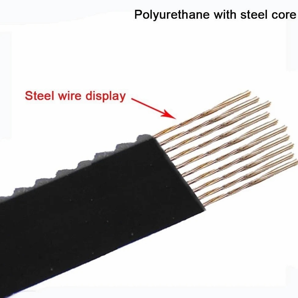 Drive Belt Correa Distribución Abierta HTD 5M Poliuretano Blanco Con Dientes Ancho 10/12/15/20/25/30/50Mm Núcleo Acero(2 meters,40mm)