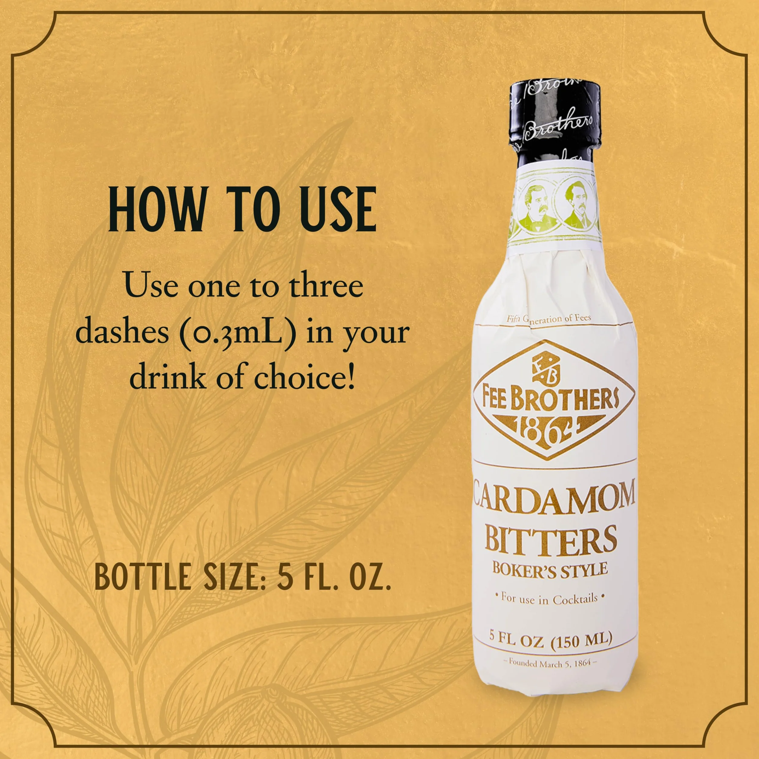 Fee Brothers Cardamomo Bitter 0.15L 150 ml