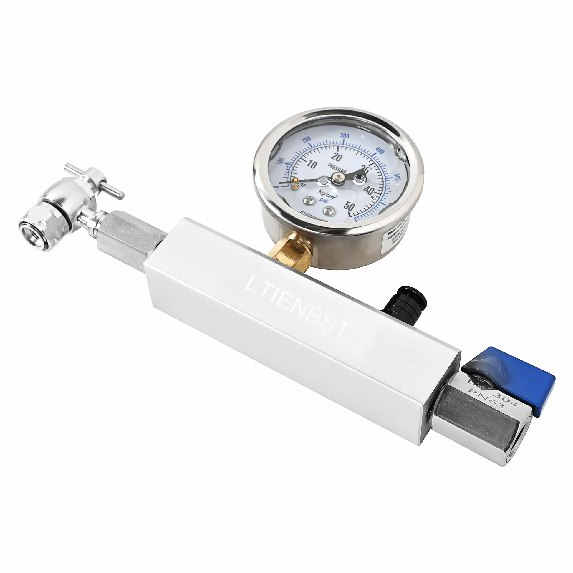 700PSI Kit Regulador de Nitrógeno Chuck Shock Fill Kit Herramienta de Prueba de Presión Compatible with ATV,UTVs,Off-Road Bike,or Cars' Shocks with Schrader Valves