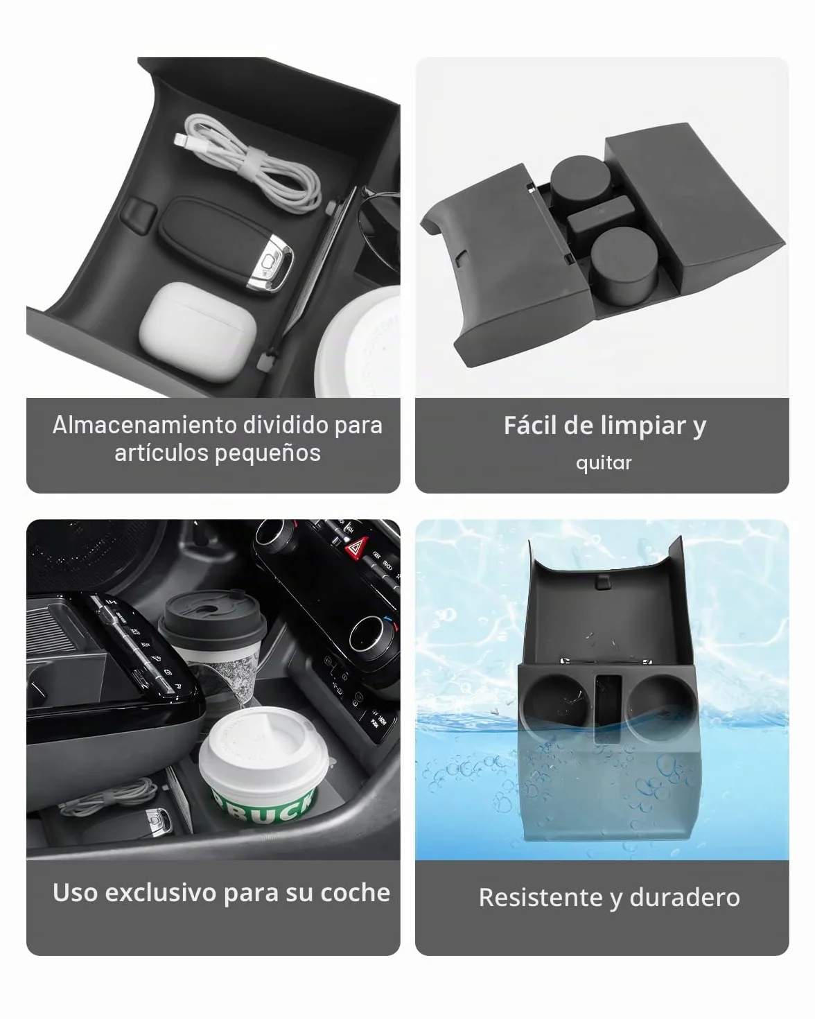 CDEFG Compatible con Hyundai Tucson NX4 2025 2026 Facelift Consola Central Organizador Caja de Almacenamiento Tucson 2025 Guantera Abajo el Reposabrazos Central Tucson 2025 Accesorios