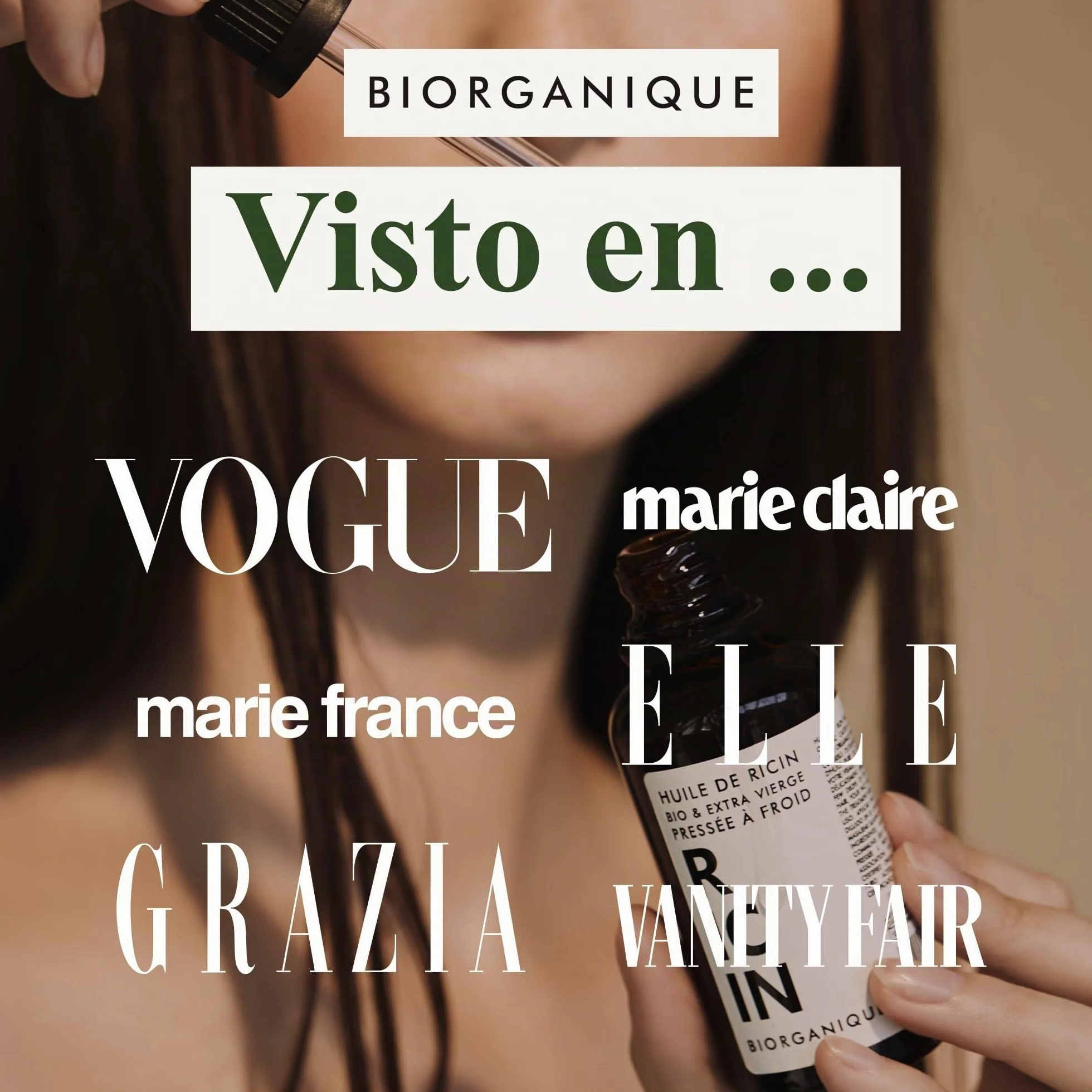 Aceite de Ricino BIO 100% Puro Prensado en Frío 100 ml Vegano Botella de Vidrio