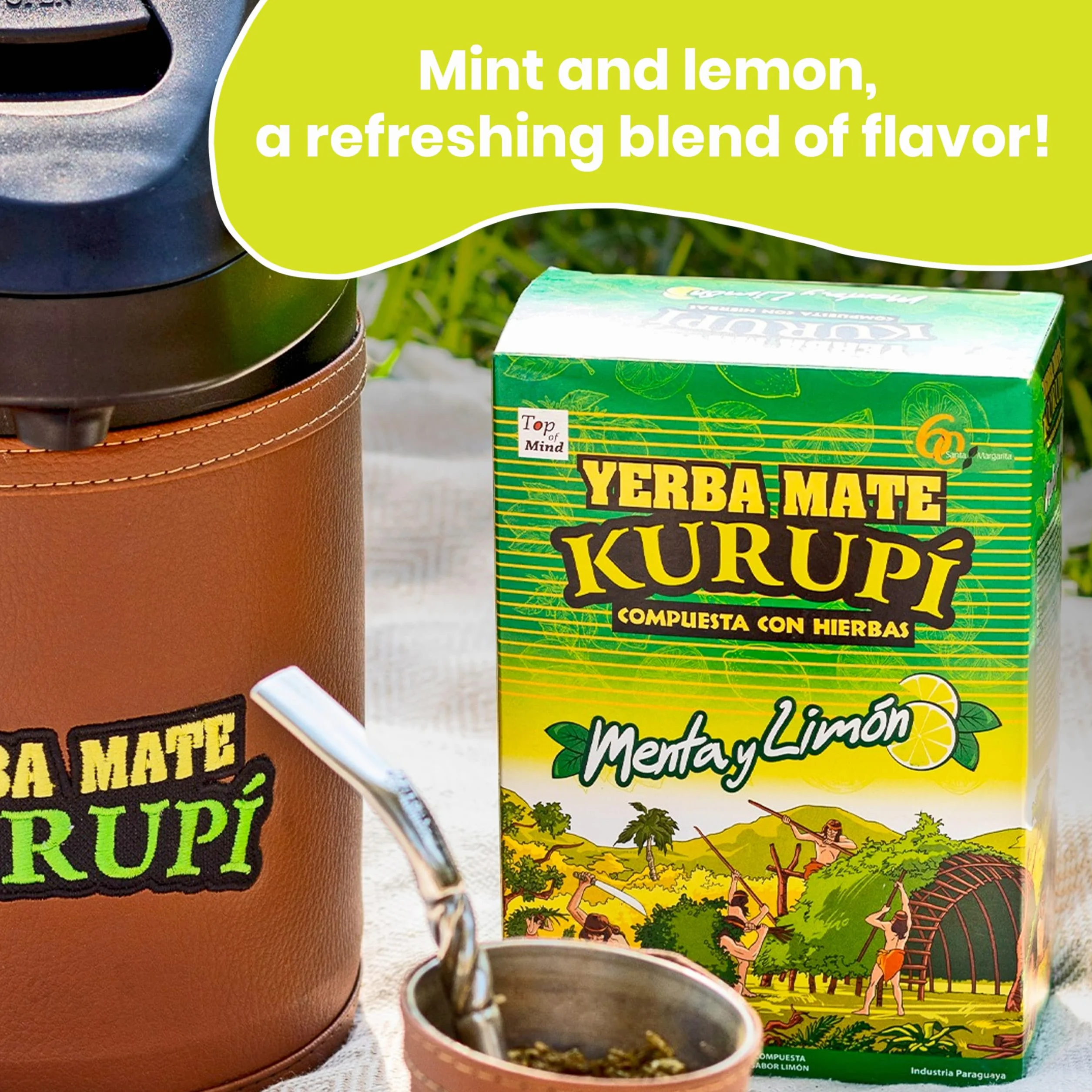 Kurupi Yerba Mate Menta y limón 500g