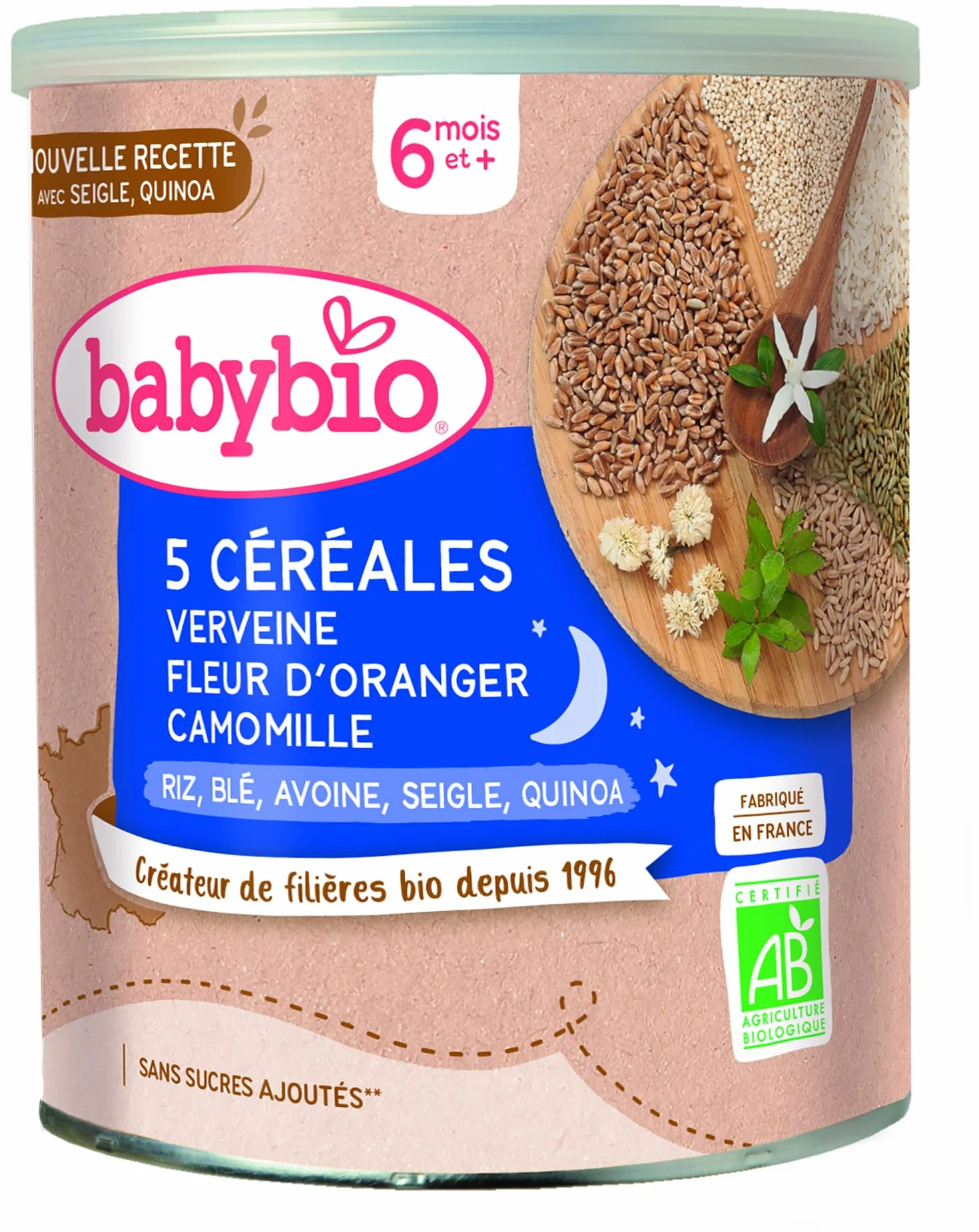 Babybio Tres Cereales Platano 250g