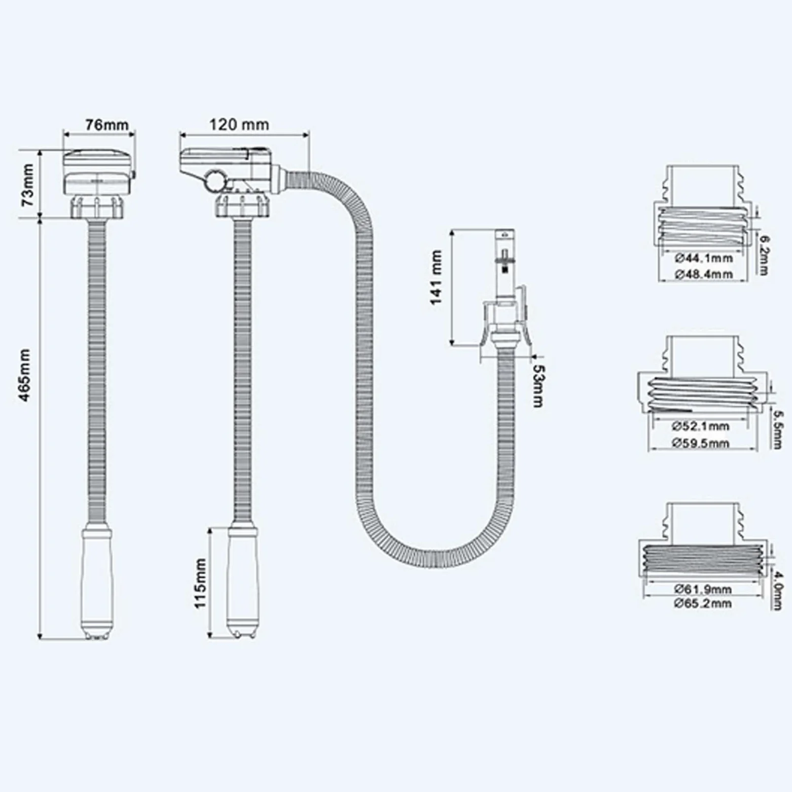 Bomba de transferencia de combustible, bomba de líquido de batería de manguera extra larga con sensor de parada automática y adaptador de 3 tamaños, bomba de transferencia de bomba de combustible
