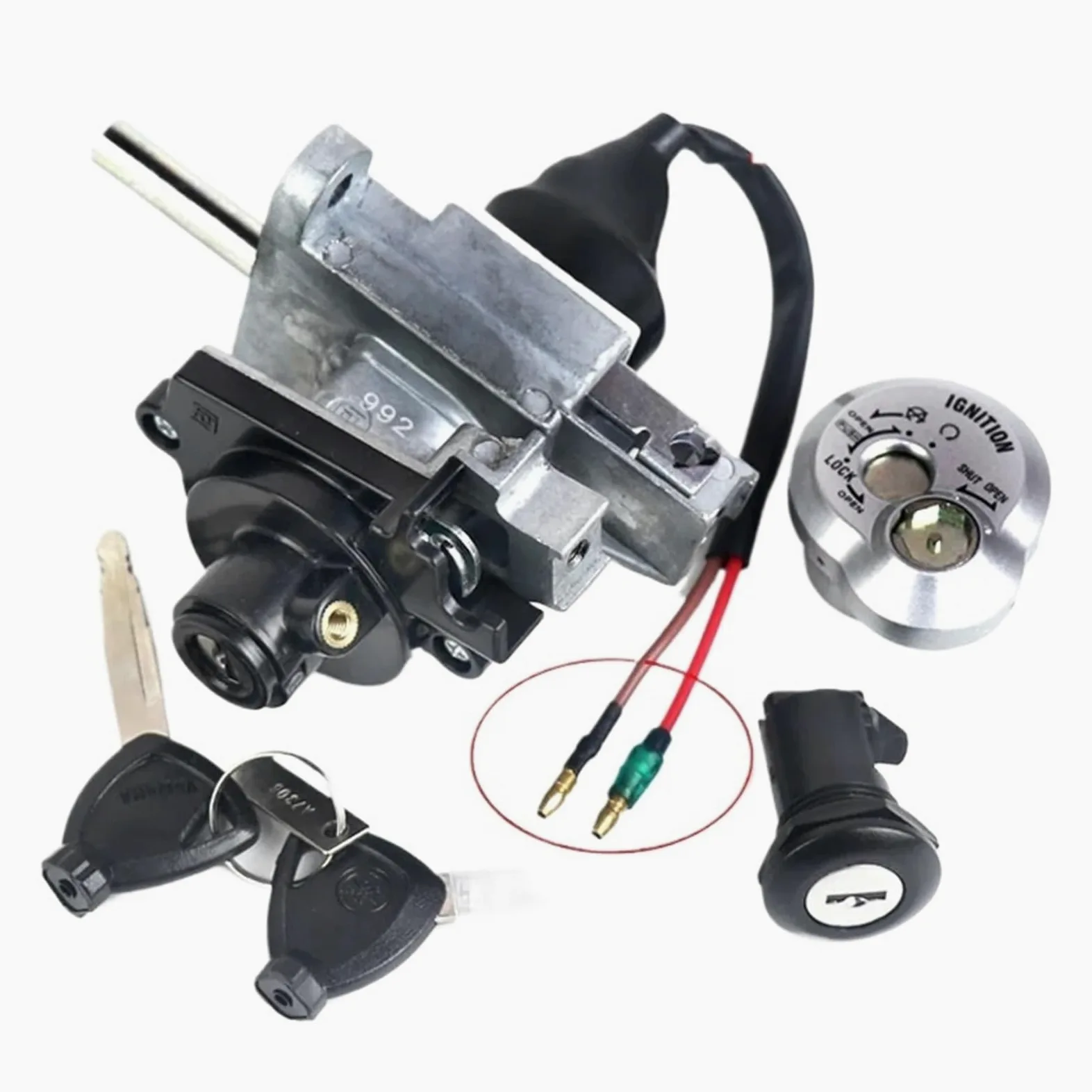 Ajuste Para Yamaha CYGNUS Z 125 XA125, Pieza De Repuesto Para Patinete, Juego Interruptor Llave Encendido, Bloqueo Asiento Cerradura de encendido con llaveJuego