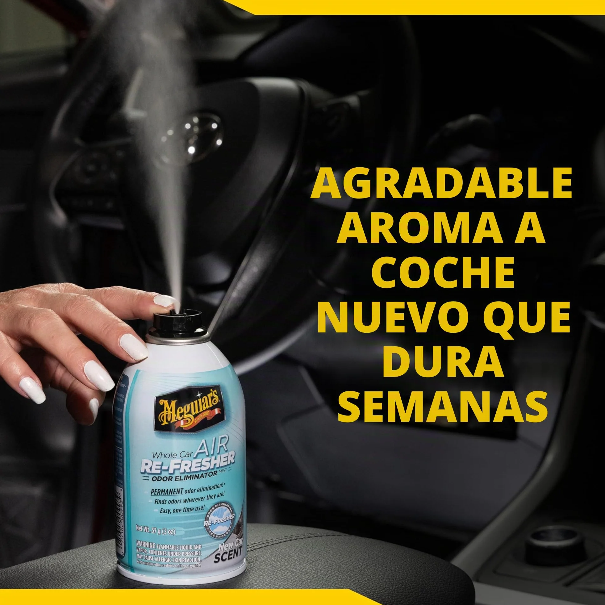 Meguiar's G16402 New Car Air Re-Fresher - Eliminador de olores aroma a coche nuevo, 57 g
