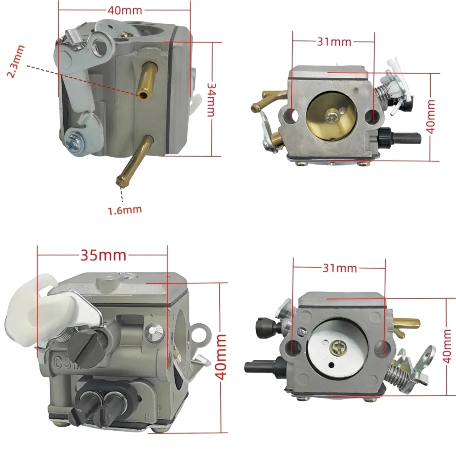 Filtro de gasolina Carburador de motosierra 362 365 371 372 372XP 909-036