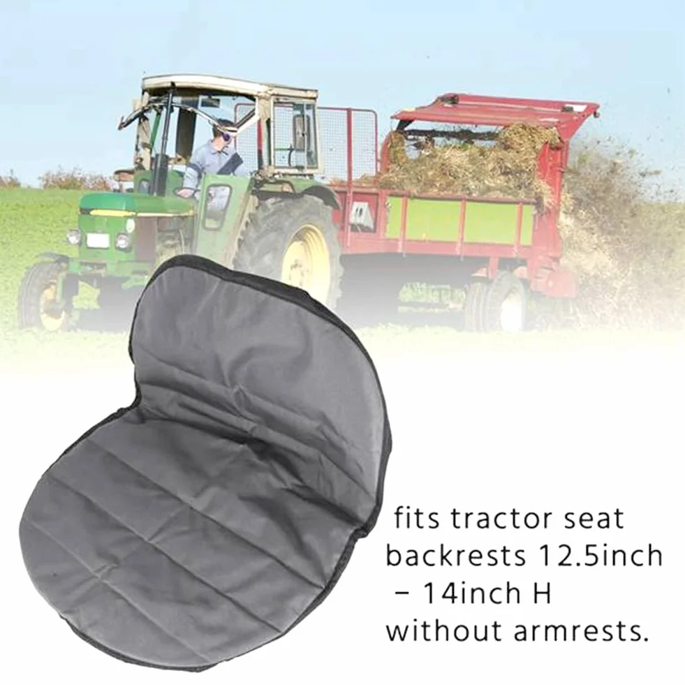 Universal para Asiento de Tractor, Cortacésped, Acolchada, Cómoda, Bolsa de Almacenamiento, Mediana (Gris)