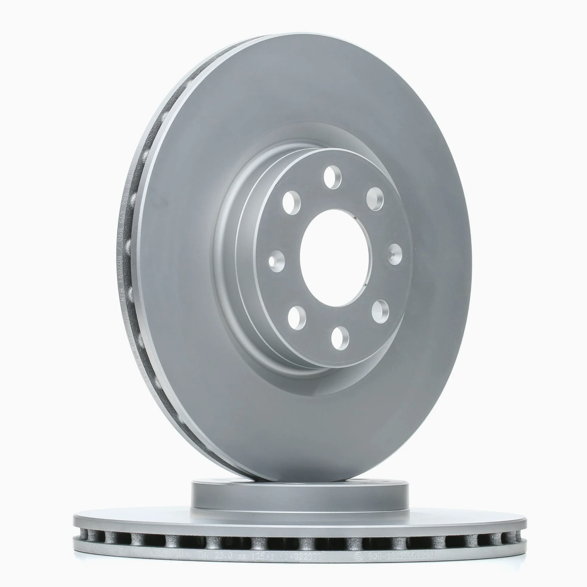 2x BOSCH Disco de freno Delantero Ø284mm Altura: 43,2mm Espesor: 22mm Corona de Agujeros - Ø: 100mm ventilado 0 986 479 B90 Compatible con OPEL Corsa D Hatchback S07 Corsa E Hatchback X15, FIAT