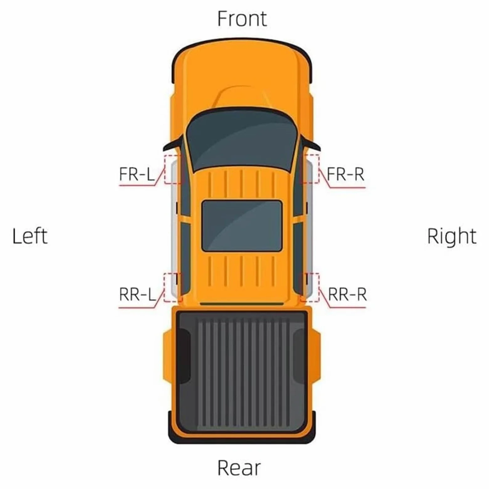 para Nissan para NAVARA D23 NP300 2015-2017 Tapa Puerta Faldón Lateral Coche Cubierta Enchufe Estribo Piezas Repuesto Separador Faldón Lateral(Front Left FR-L)