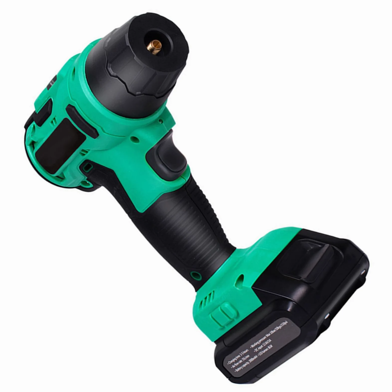 Cabilock Inflador Portátil para Coche Inalámbrico Pantalla Digital Verde | Cuerpo Abs, Agarre Cómodo y Diseño Ergonómico, bajo Consumo Medición Inteligente