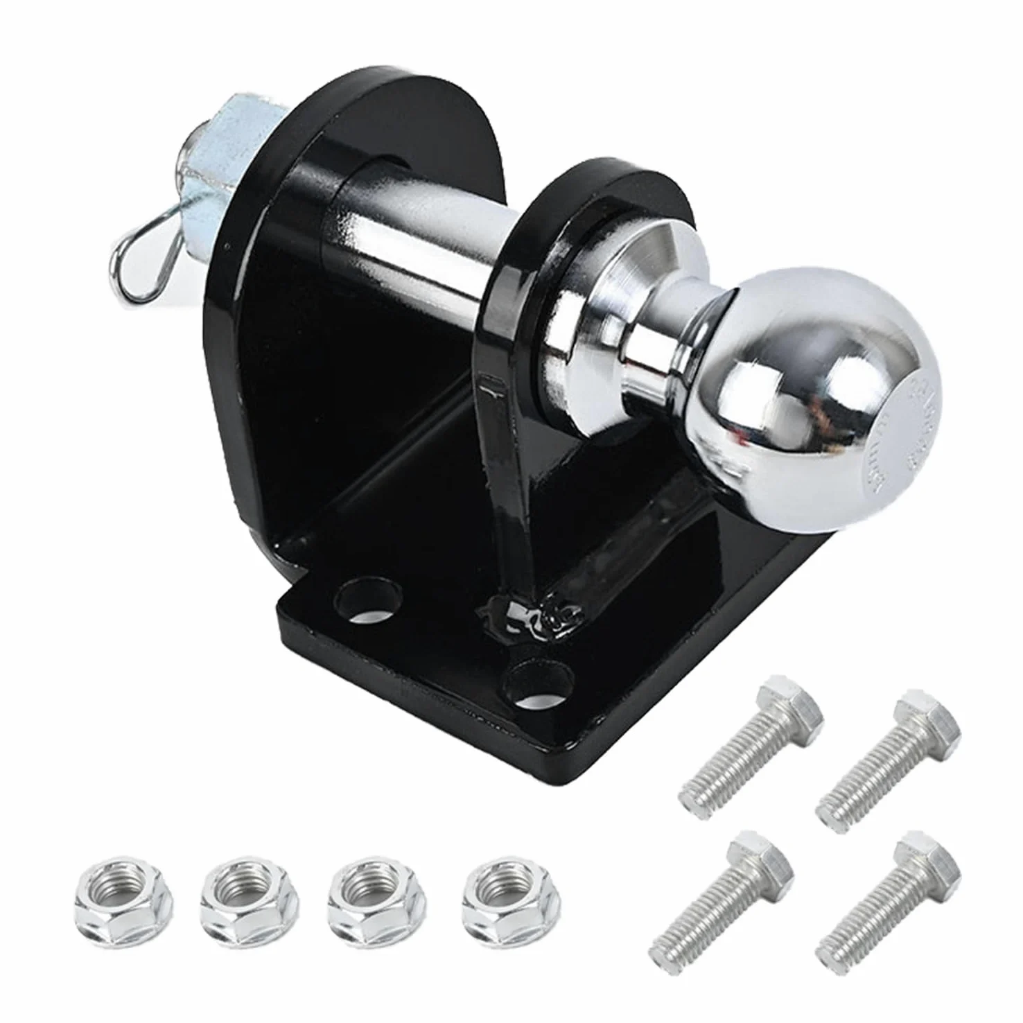 Enganche Remolque,Acoplamiento Mixto,Barra De Remolque Recta De Vástago Largo,Enganche De Remolque con Bola 50mm,para Todos Los Modelos De Vehículos,Cabezal Esférico De 70,8 Mm.