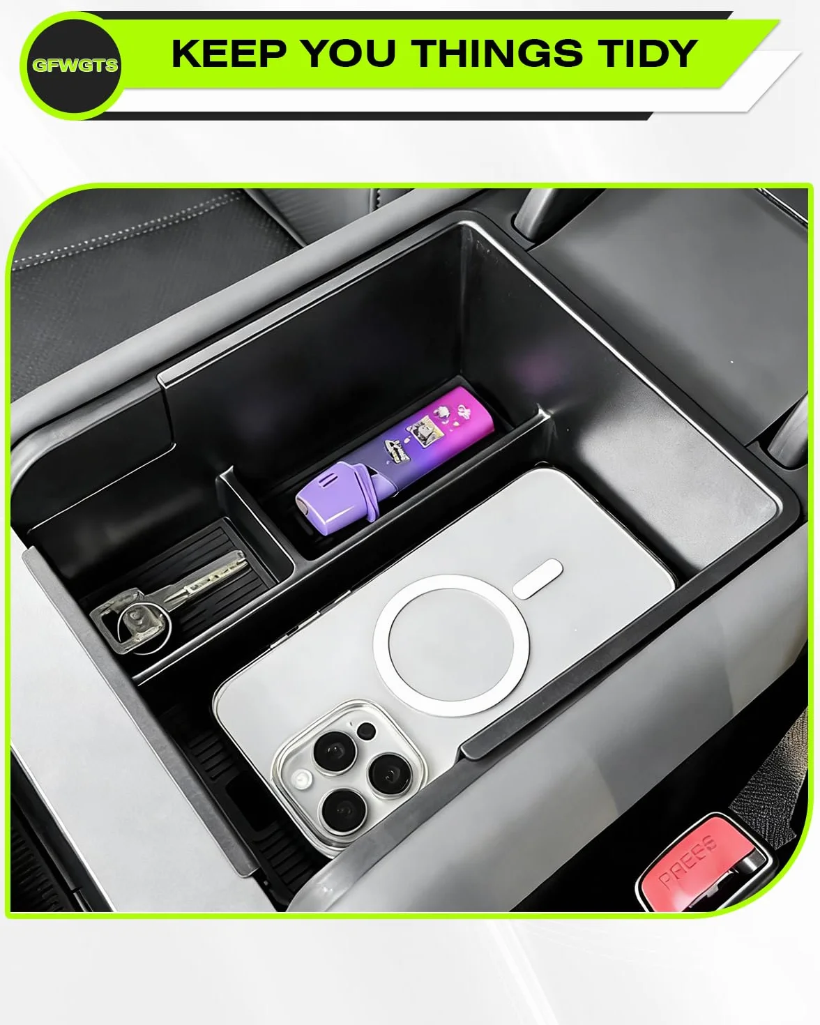 Compatible con BYD Atto 3 EVO 2026 2027 consola central, guantera, reposabrazos, caja de almacenamiento central, bandeja organizadora, para accesorios BYD Atto 3 Evo (no para Atto 3 2025)