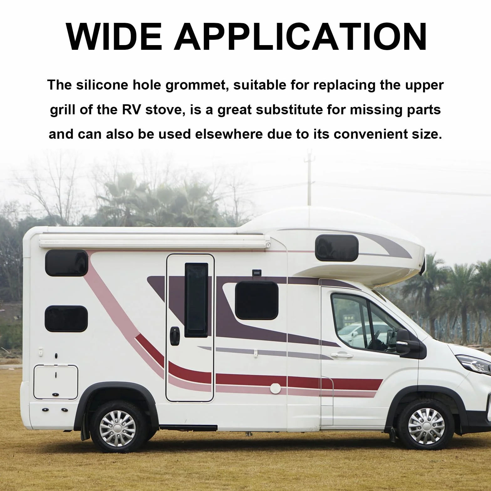 30 Pcs Pies de Goma para Hornillos de Autocaravanas, Conductos de Goma, Tapones de Goma de Protección Compatibles para Dometic Smev Thetford Varillas de 5mm Autocaravana Accesorios