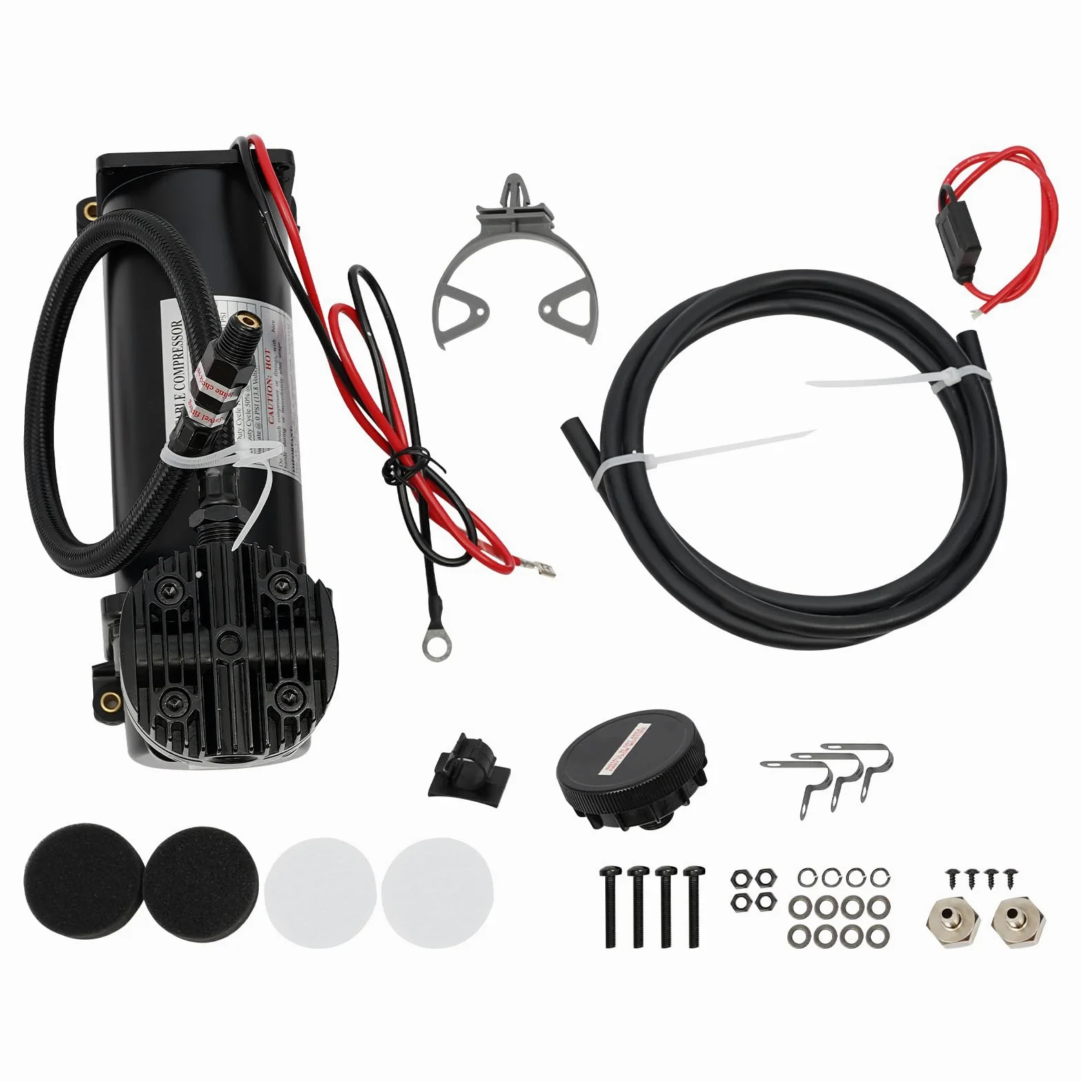 HANGKAI Compresor de aire para coche, 12 V, 200 psi, 1,75 CFM, válvula antirretorno, protección térmica, inflador de neumáticos de 1,8 m, manguera de aire, rosca 1/4NPT, bomba de aire IP53