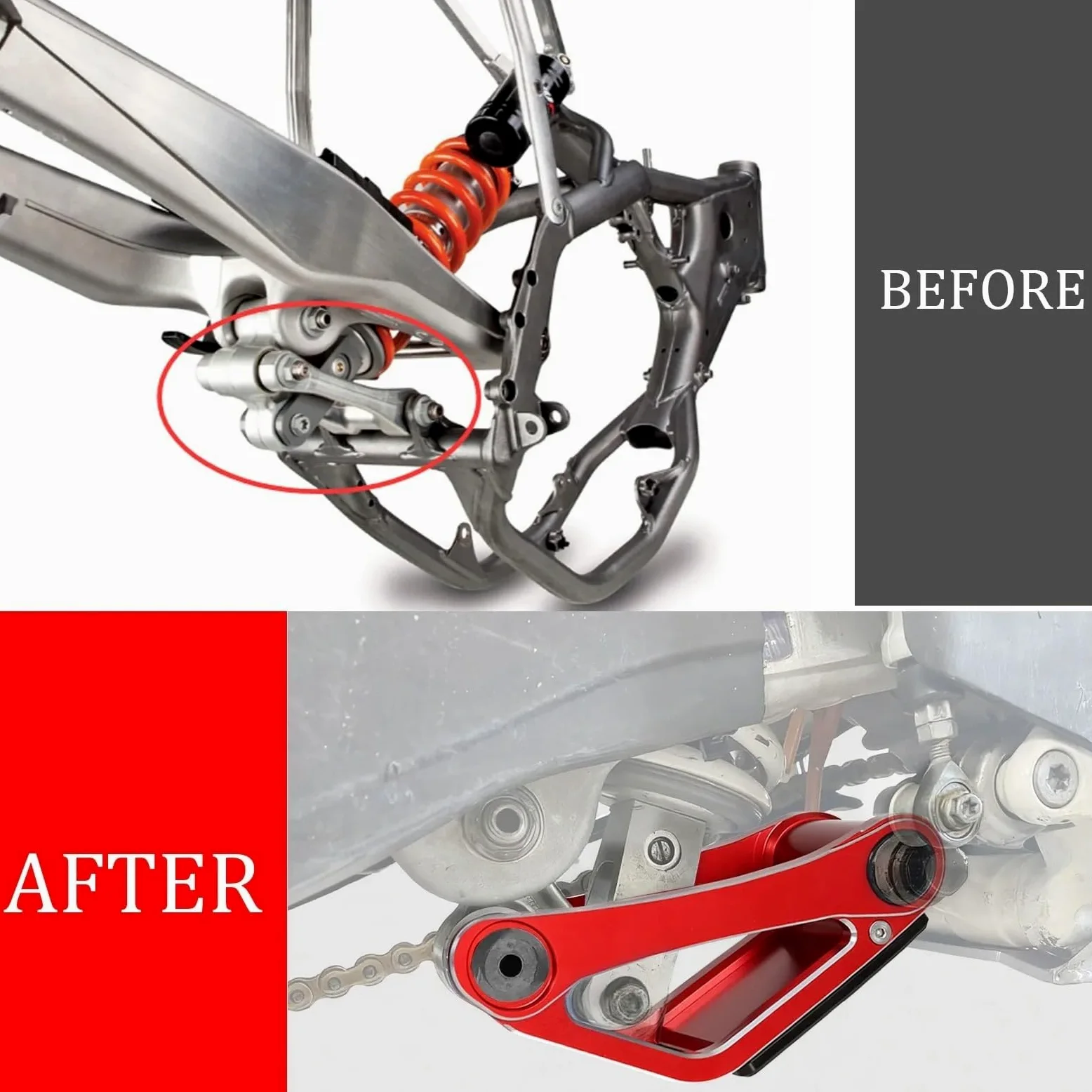 Bieletas de Descenso para FC250 350 450 FS450 FX350 Enlace de Descenso Bieletas Descenso Trasero | Suspensión de motocicleta de aluminio ajustable
