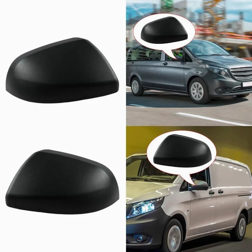 Cubiertas espejos retrovisores Cubierta De Espejo Retrovisor, Piezas Repuesto Negras, Accesorios Para Vito W447 2014 2015 2016 2017 2018 2019 2020