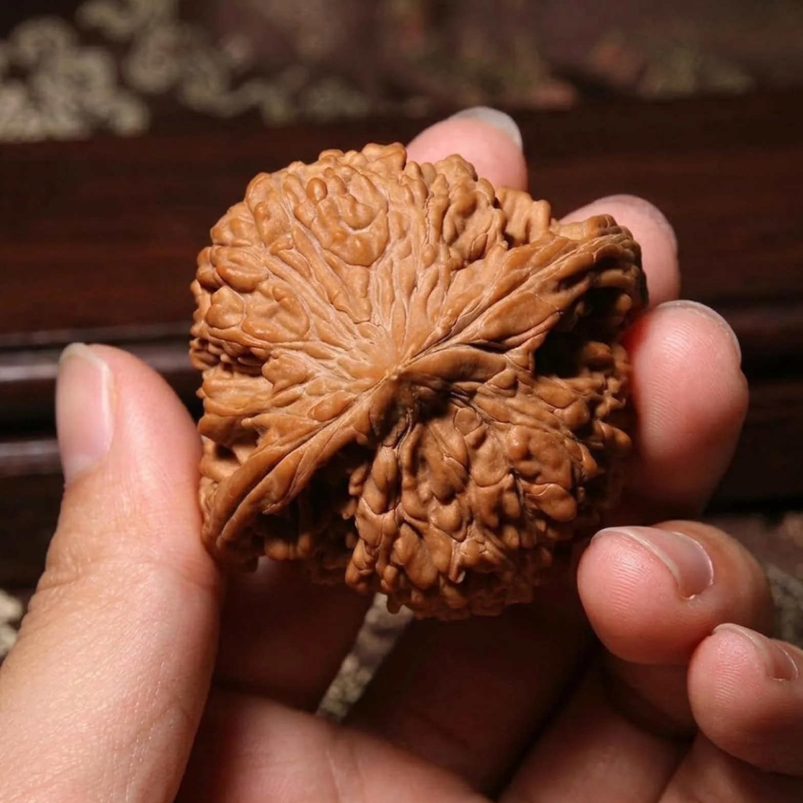 Juego de nueces de jade Wenwan naturales chinas, par auténtico 41-42 mm