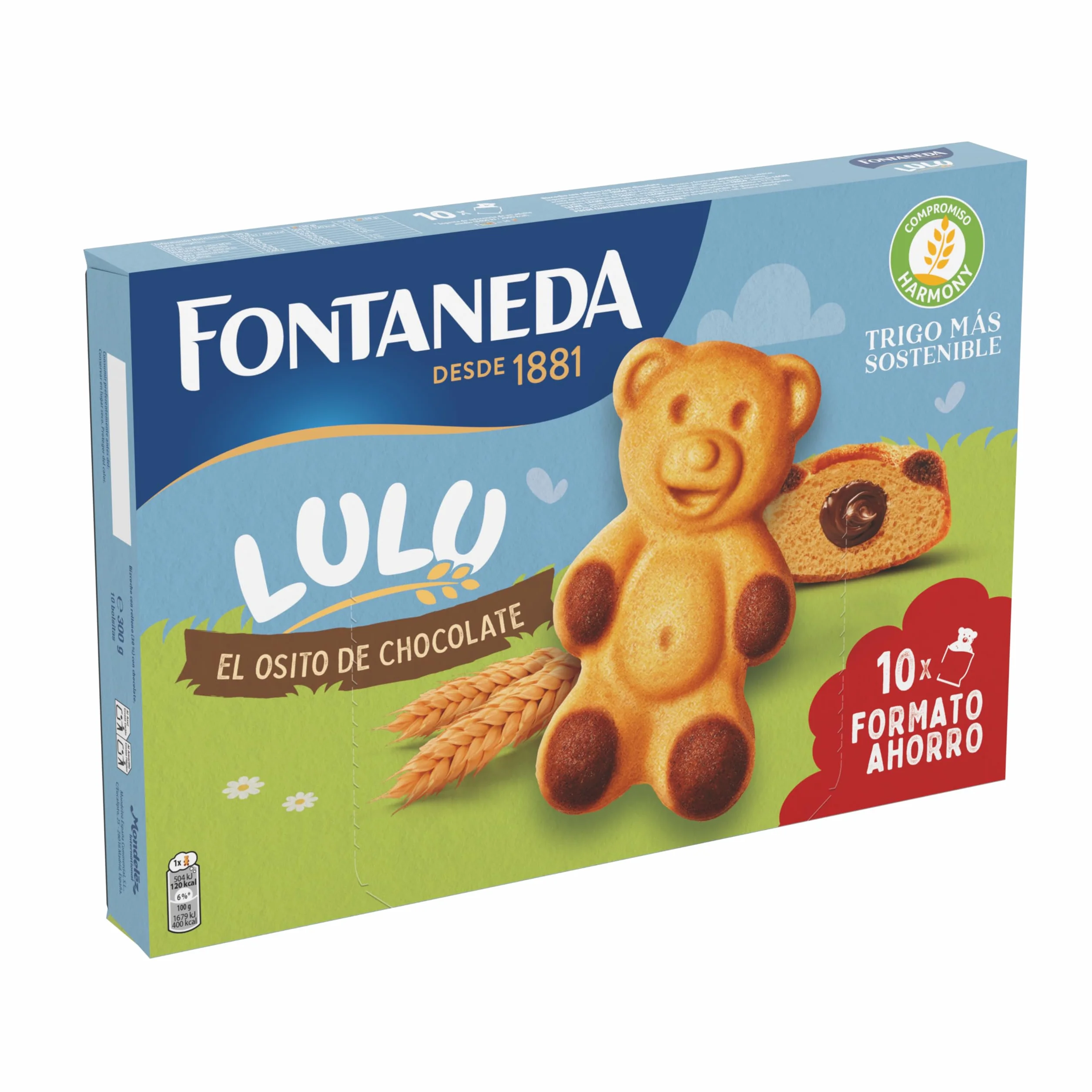 Fontaneda Osito Lulu Bizcochos Rellenos de Chocolate 300 g