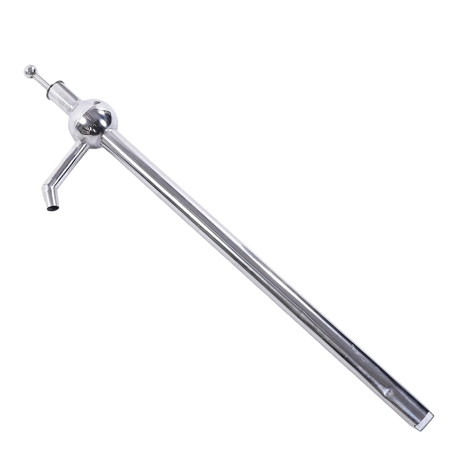 PUSOKEI Bomba de Aceite Manual de Acero Inoxidable, Bomba de Transferencia de Portátil, Extractor de Sifón Manual para Agua Derv Vino Aceite de Oliva Líquidos Corrosivos 95 Cm