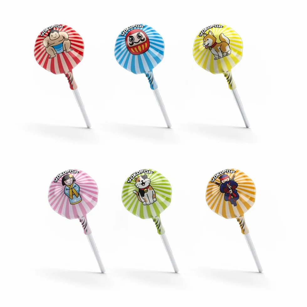 Caramelos Cerdán Mini YokoPop con Palo Sabores Variados Bolsa 100 Unidades Sin Gluten