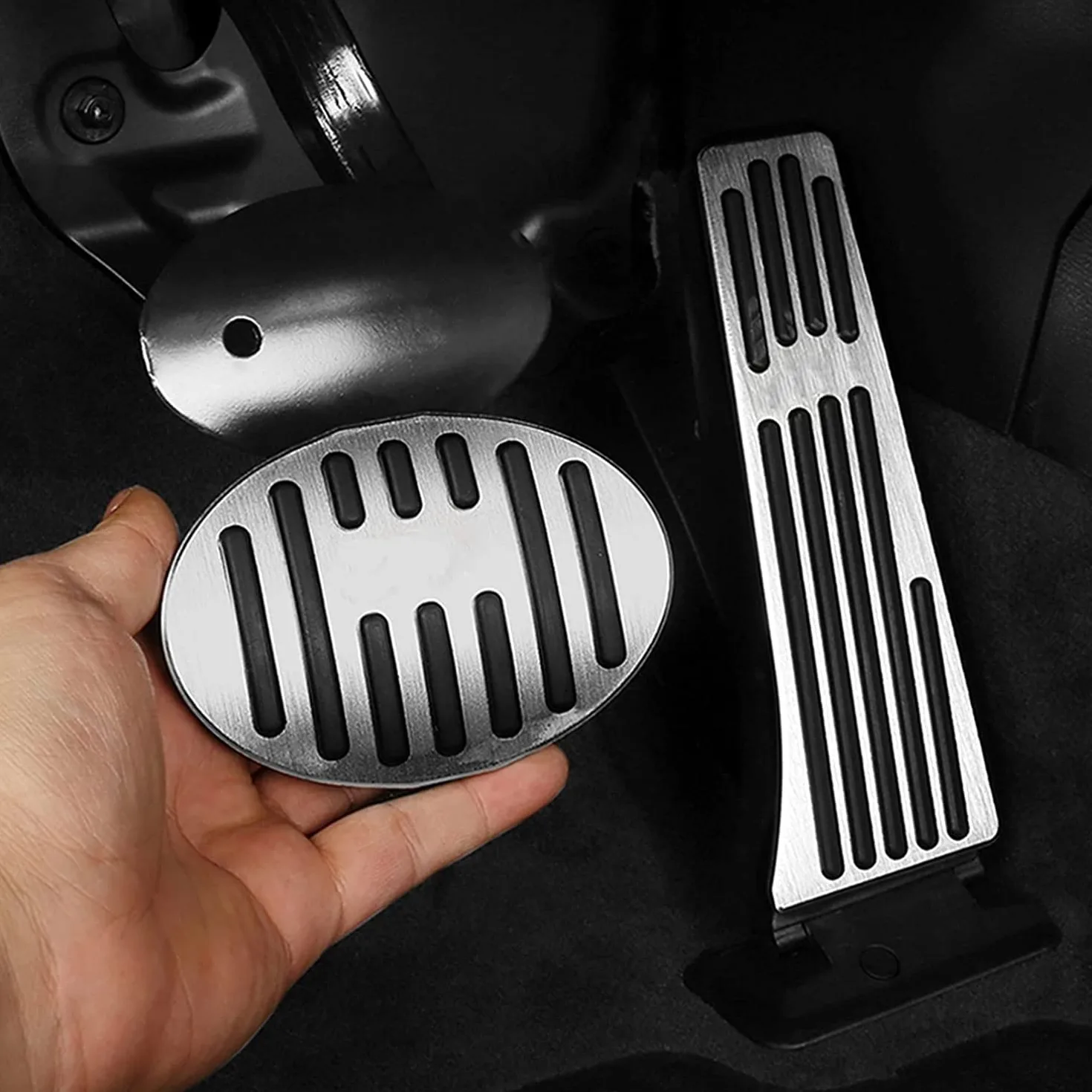 Coche Cubierta Pedal Para F48 X1 F45 2 Serie Active Tourer 2014-2020 Coche Pedales En lhd Acelerador de pie Pad Accesorios para automóviles Interior automotor(AT With Rest Pedal)