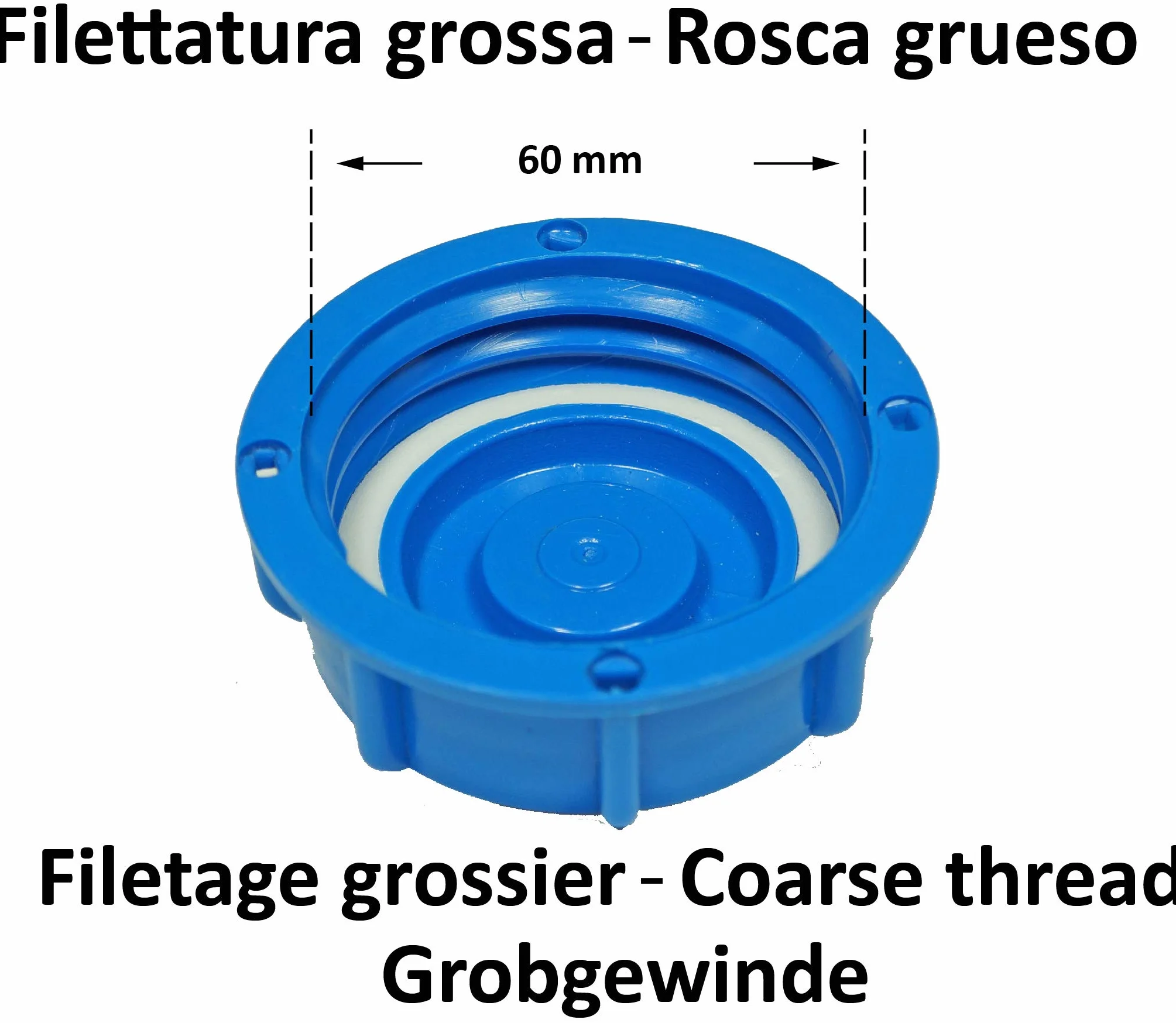 Adaptador de llenado de agua WAFA 5G, tapa del tanque de agua, para autocaravanas, rosca gruesa para Knaus, Weinsberg, Bürstner etc.