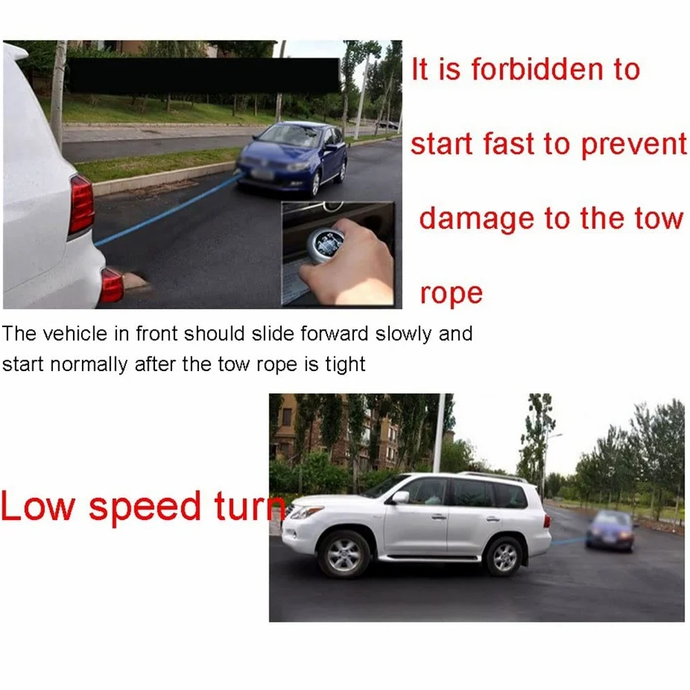 Cuerda de Remolque de Recuperación, Correa de Arranque Todoterreno Resistente para Camión, Automóvil, Equipo de Remolque de Correas/5T/10M