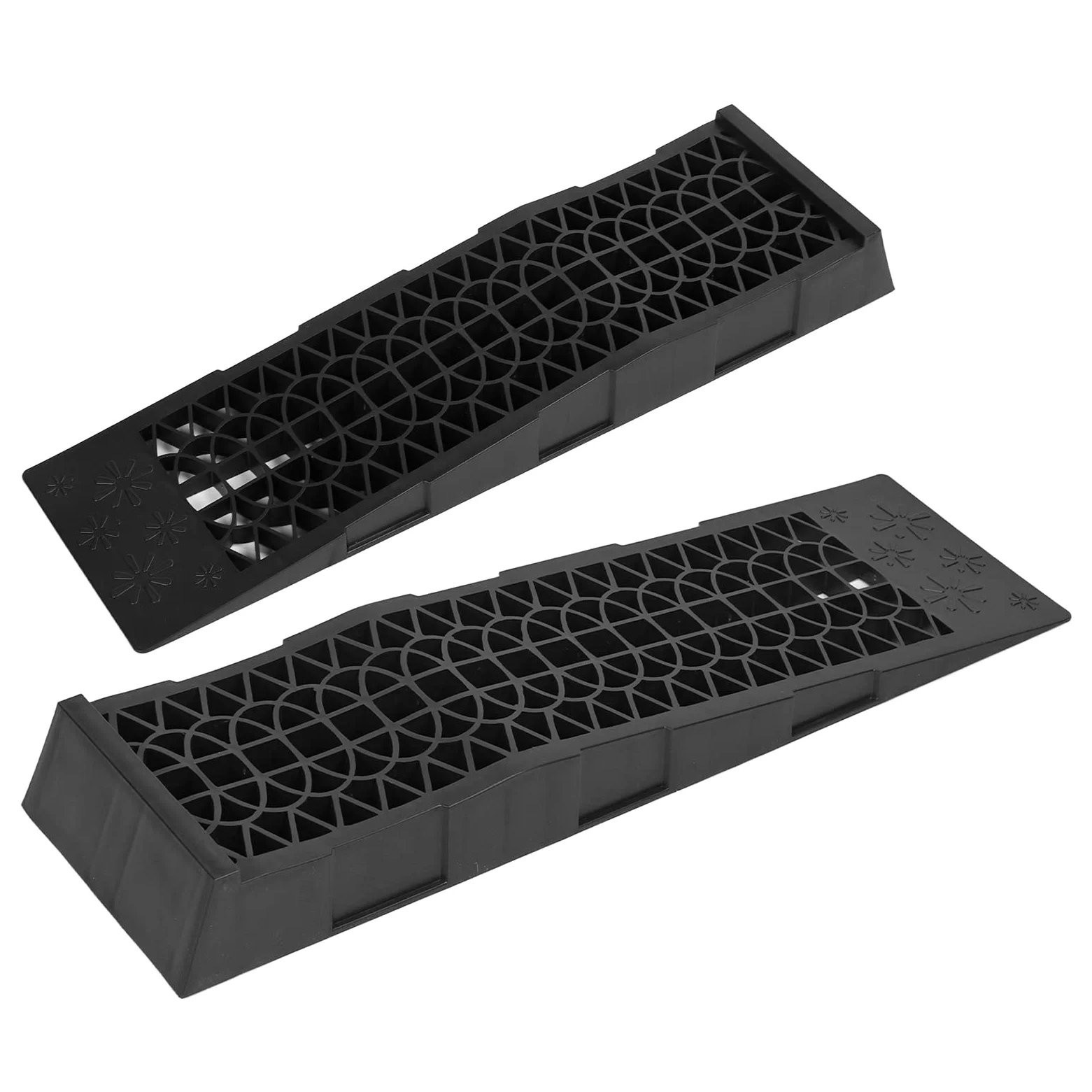 Generic 2 Rampas de Coche de Perfil bajo de Plástico Resistente, Capacidad de 4400 Libras para Mantenimiento de Vehículos, de Aceite, 27,6x7,9x3 ​​Pulgadas
